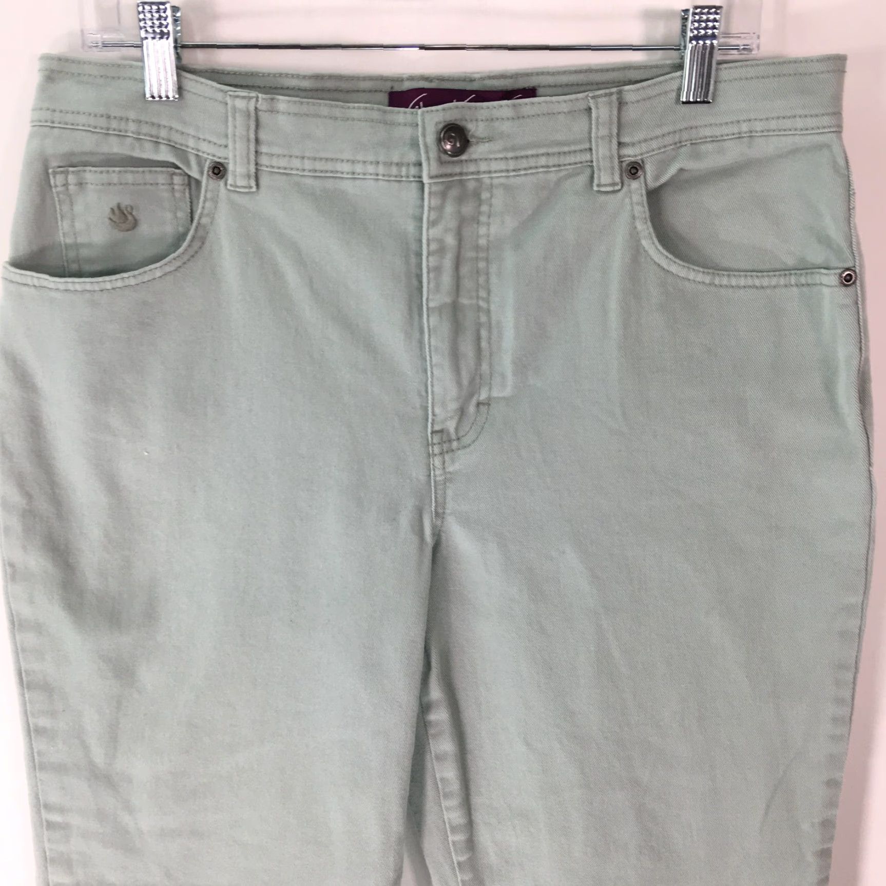 Gloria Vanderbilt VINTAGE Gloria Vanderbilt Womens Jeans Size 14 Green Straight 28-Inch Inseam Spring Summer Fall Winter Size 36" / US 14 / IT 50 - 2 Thumbnail