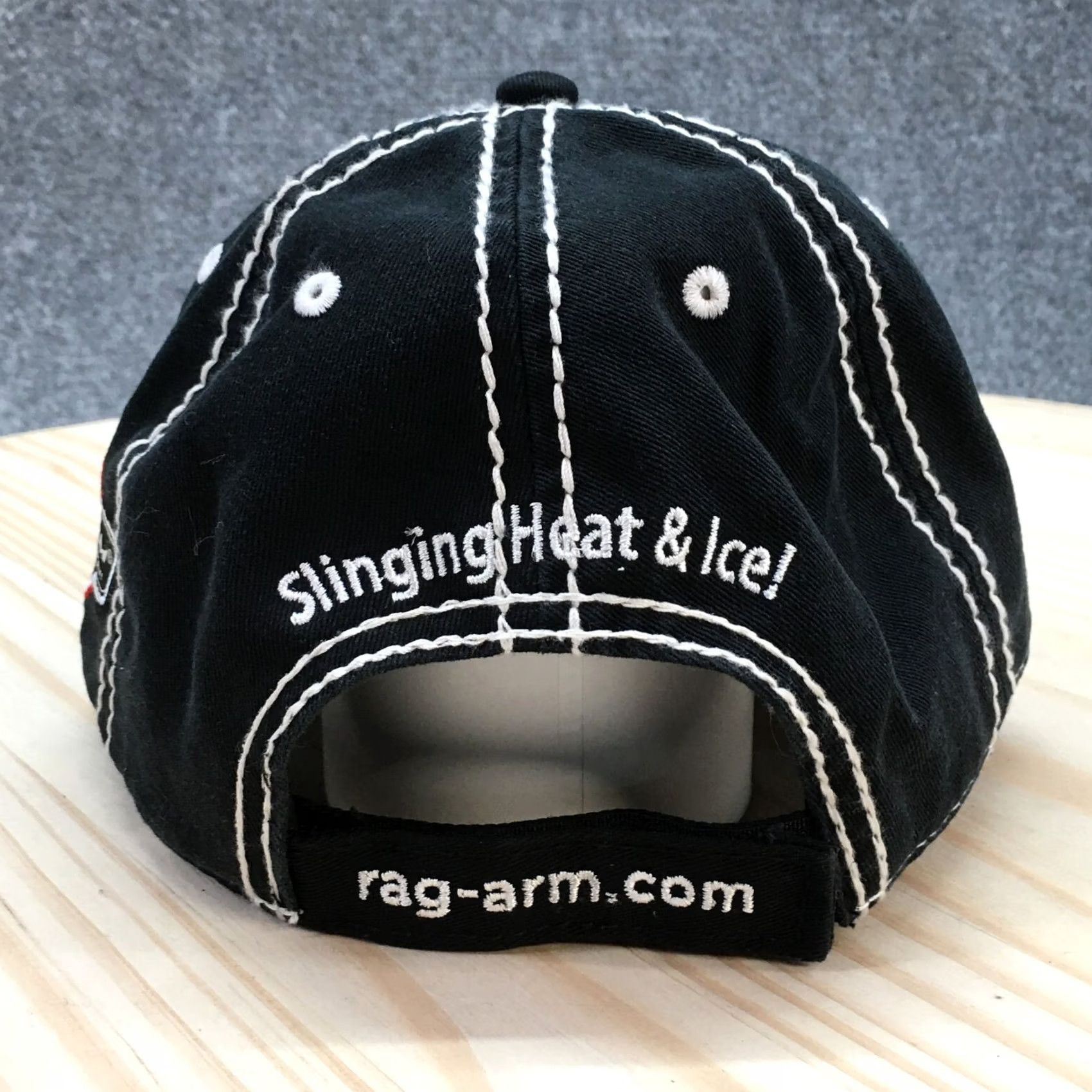 Garage Rag Arm Baseball Cap Hat Mens One Size Black Adjustable Embroidered Logo Size ONE SIZE - 6 Thumbnail