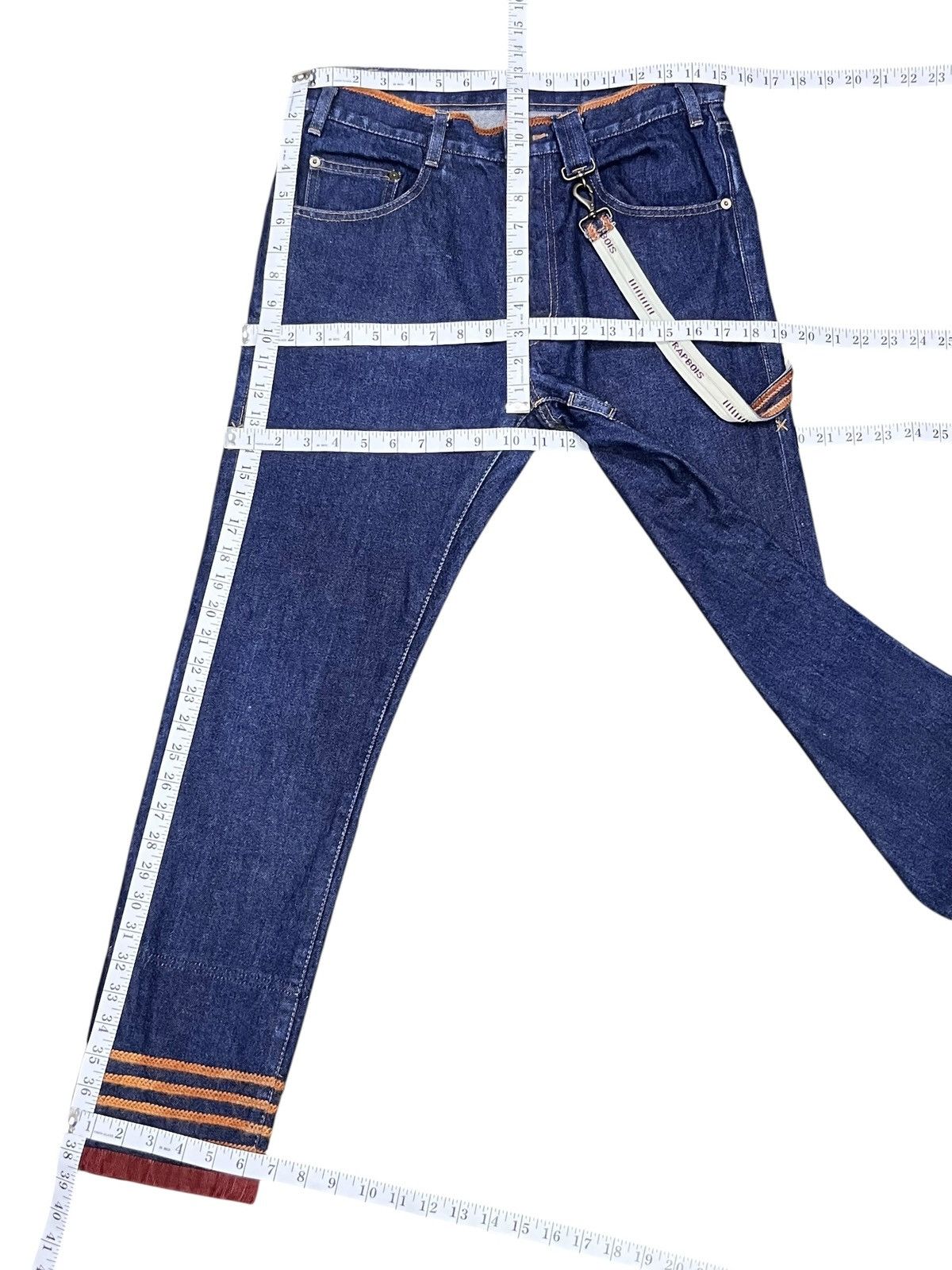 Frapbois Frapbois Harajuku Suspender Jeans Y2K Street Grail Rare Size US 29 - 12 Thumbnail
