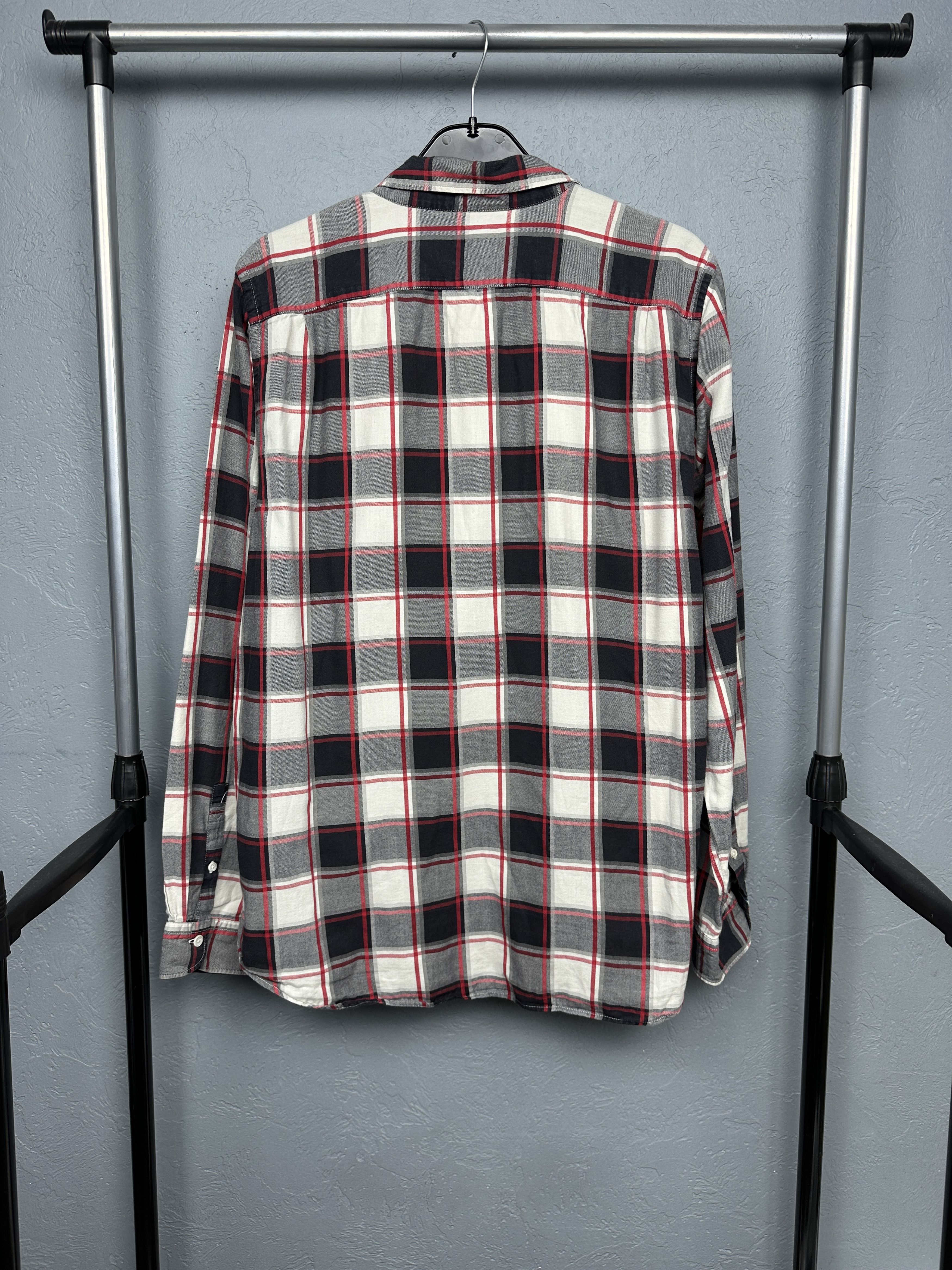Paul Smith PS by Paul Smith Mens Flannel Long Sleeve Shirt Size US XXL / EU 58 / 5 - 6 Thumbnail