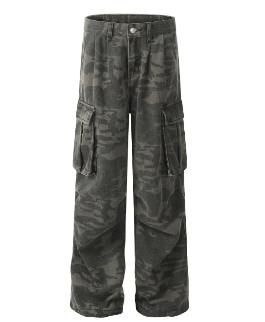 Japanese Brand × Jean Multi-pocket camouflage loose men's casual cargo trousers Size US 32 / EU 48 - 1 Thumbnail