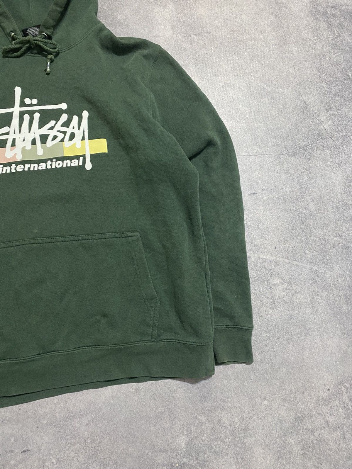 Stussy × Vintage Vintage 90s Stussy International Distressed Hoodie Size US M / EU 48-50 / 2 - 4 Thumbnail