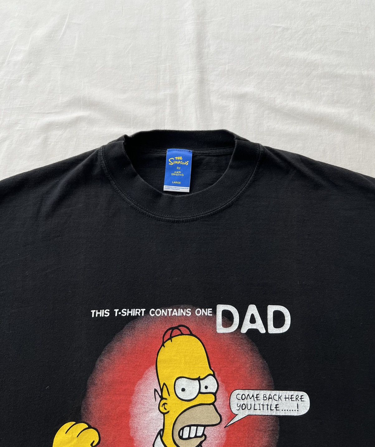 Cartoon Network Vintage 1998 The Simpsons Angry Homer Cartoon Black T-shirt Size US L / EU 52-54 / 3 - 9 Thumbnail
