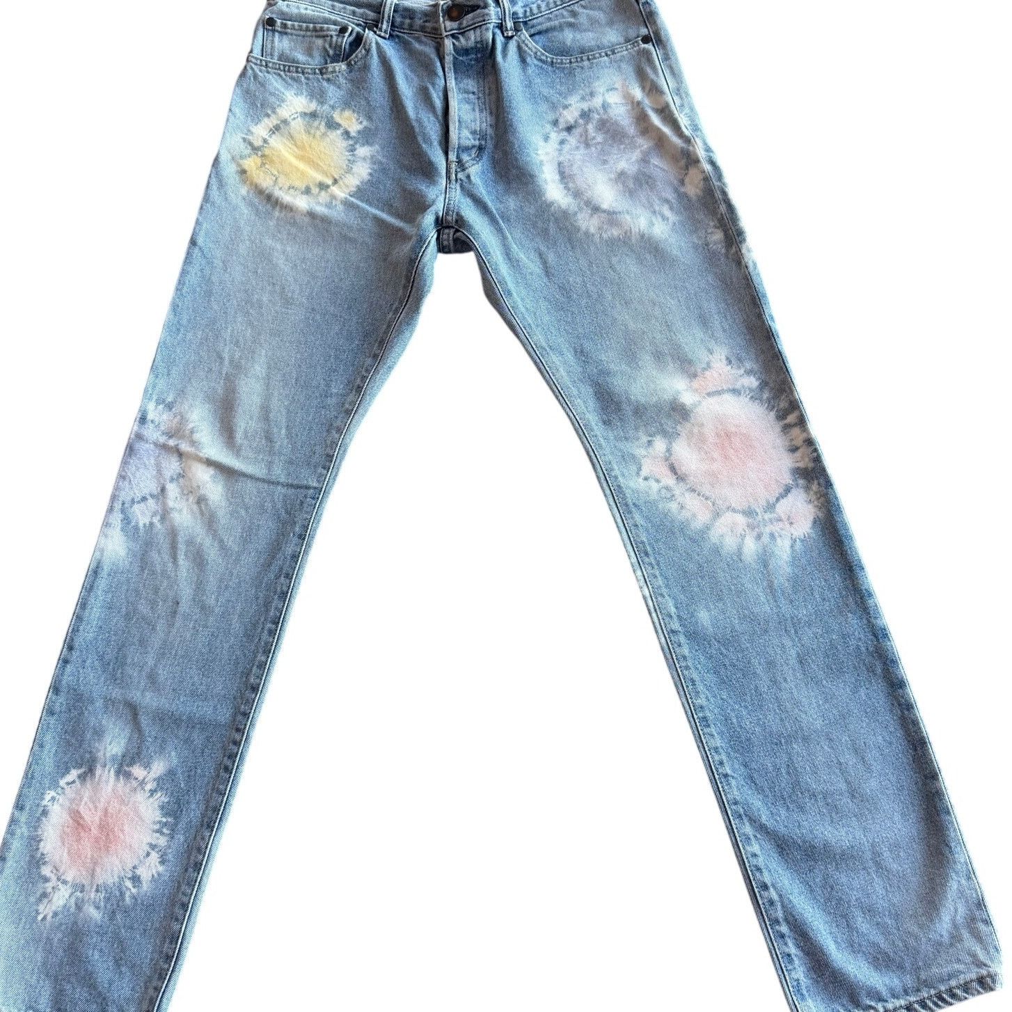 John Elliott JOHN ELLIOT: Men's "Kane" Distressed Tie-dye Jeans - 29 Size US 29 - 1 Thumbnail