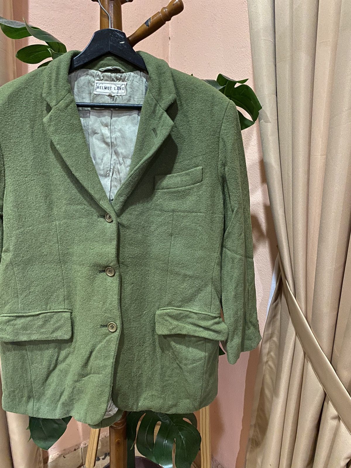 Helmut Lang Vintage Helmut Lang Green Blazer Rare 1990s Designer Jacket Size US M / EU 48-50 / 2 - 5 Thumbnail