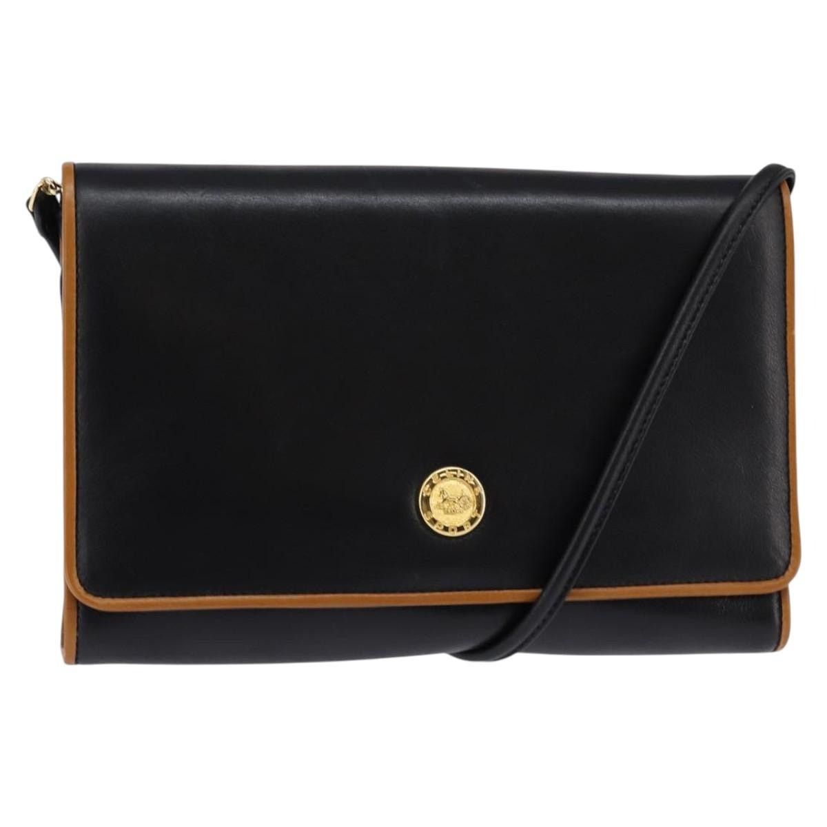 Celine CELINE Shoulder Bag Leather Black Gold Size ONE SIZE - 1 Thumbnail