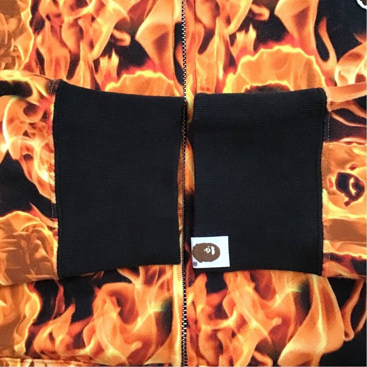 Bape BAPE FLAME full zip hoodie a bathing ape fire Size US XL / EU 56 / 4 - 5 Thumbnail