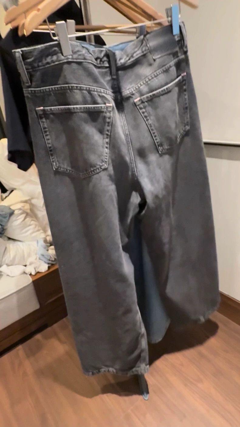 Acne Studios Acne Studios Black washed oversized loose wide-leg jeans Size US 32 / EU 48 - 1 Thumbnail