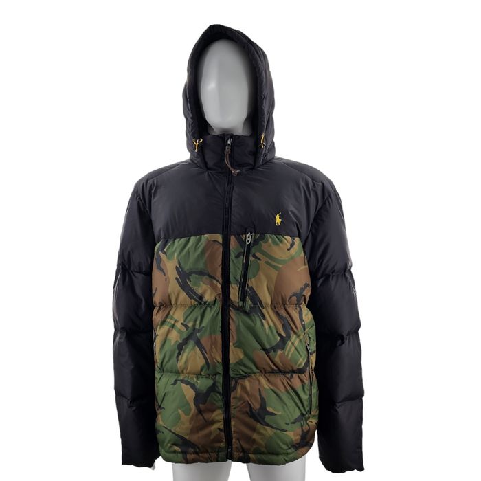 Ralph lauren jackson padded cheap down camo jacket black