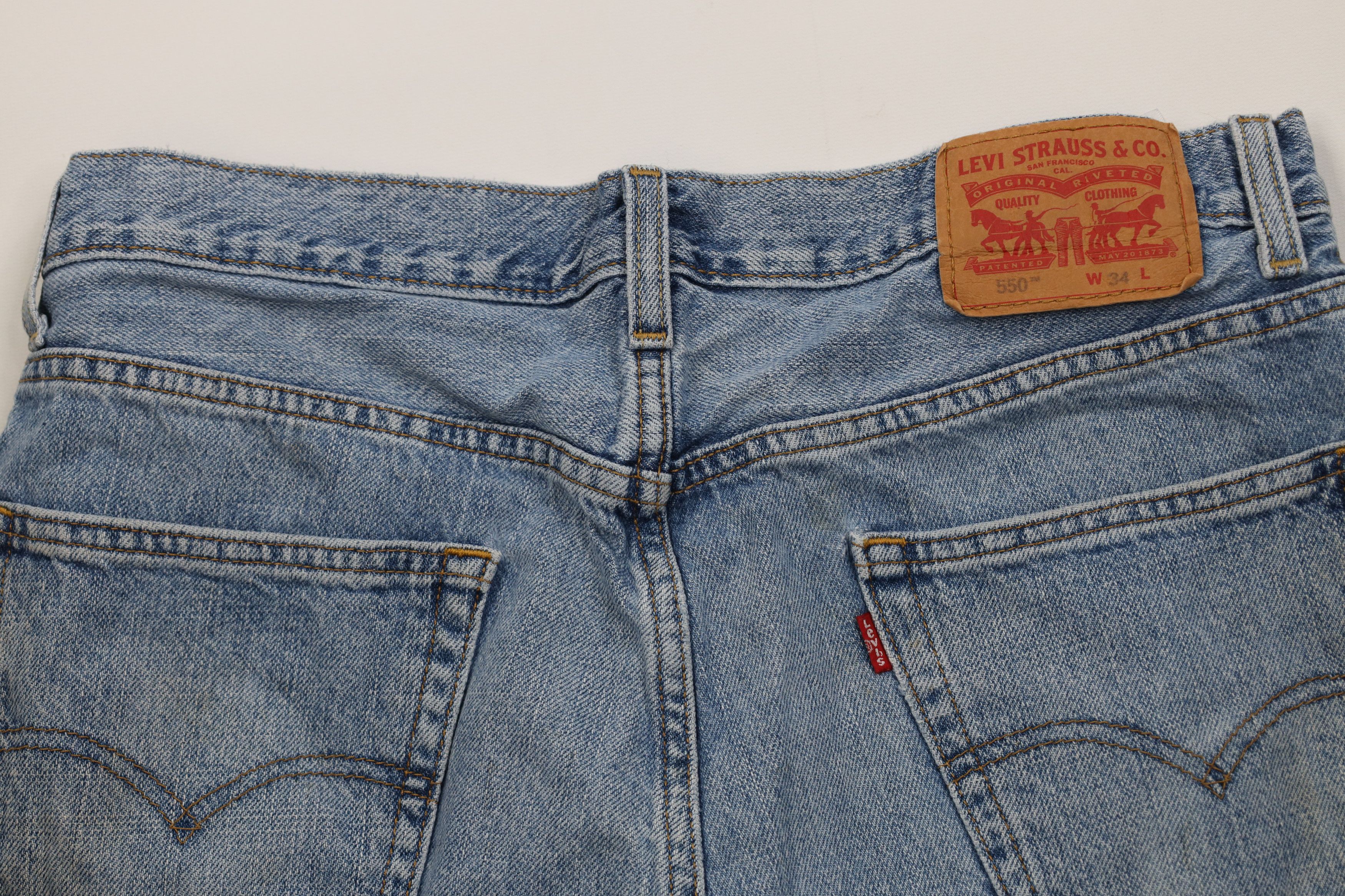 Levi's Vintage Y2K Levis 550 Fit Denim Jean Shorts Jorts Blue Size US 34 / EU 50 - 11 Thumbnail