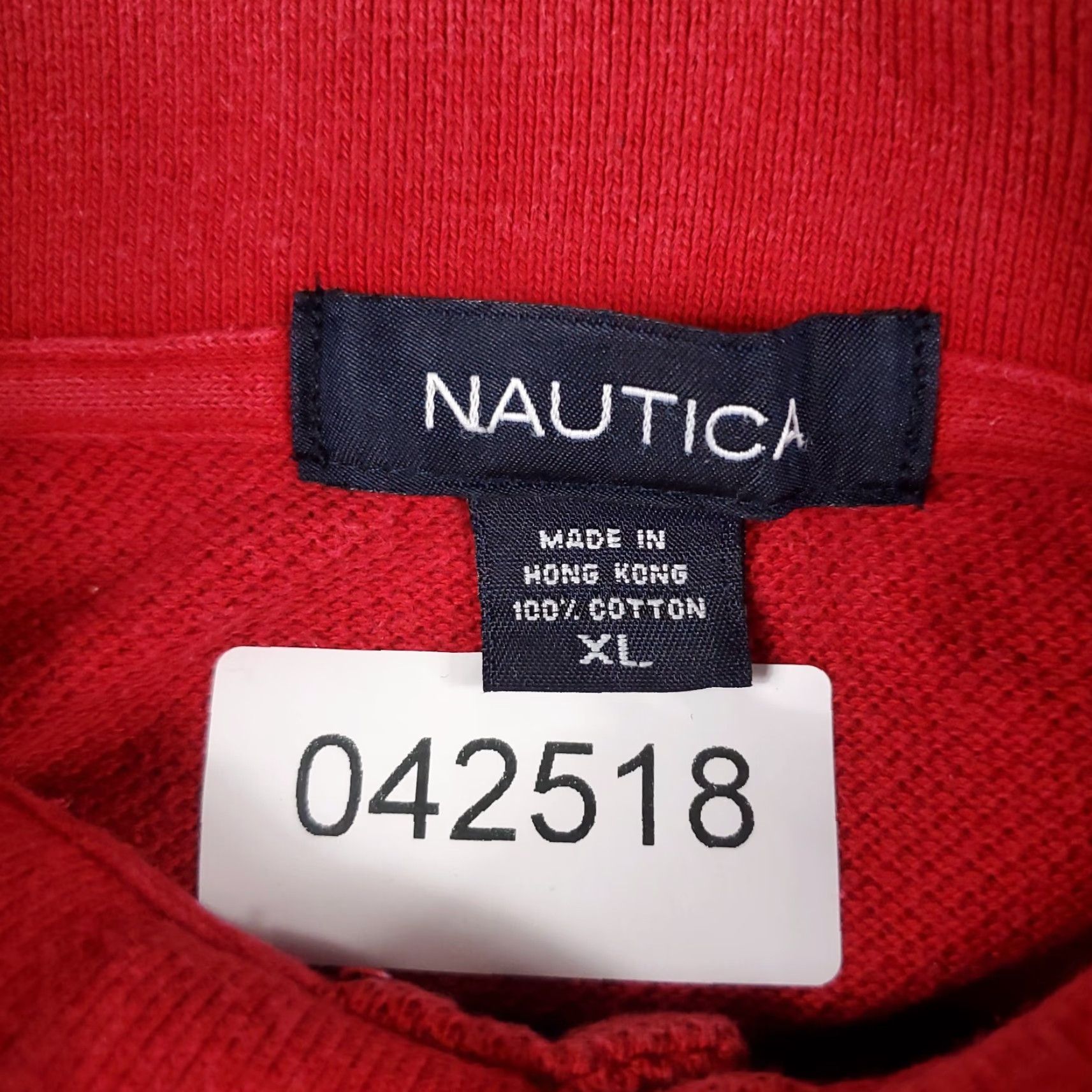 Nautica VINTAGE? No. Nautica Polo Shirt Mens XL Red Striped Short Sleeve Casual Button-Front Classic Polo XL Red Nautica Mens Shirt Size US XL / EU 56 / 4 - 7 Thumbnail