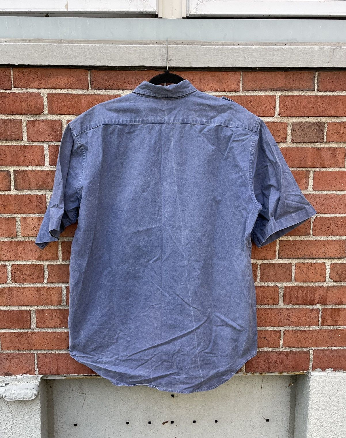 Woolrich Woolen Mills Vintage Woolrich Denim Ulta Blue Button Down Shortsleeve Size US L / EU 52-54 / 3 - 5 Thumbnail