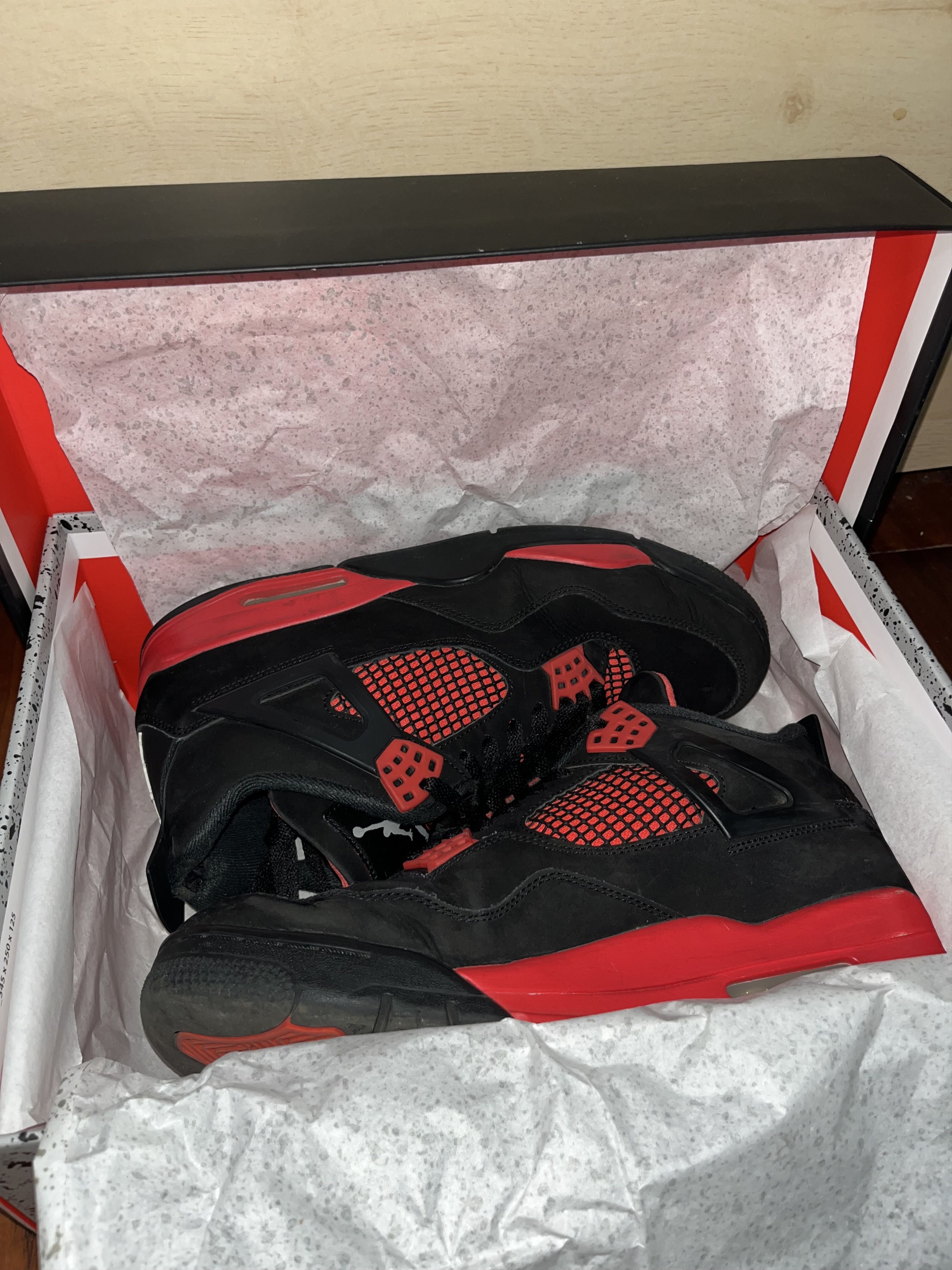 Jordan Brand Air Jordan 4 Retro 'Red Thunder' Size US 11 / EU 44 - 2 Thumbnail