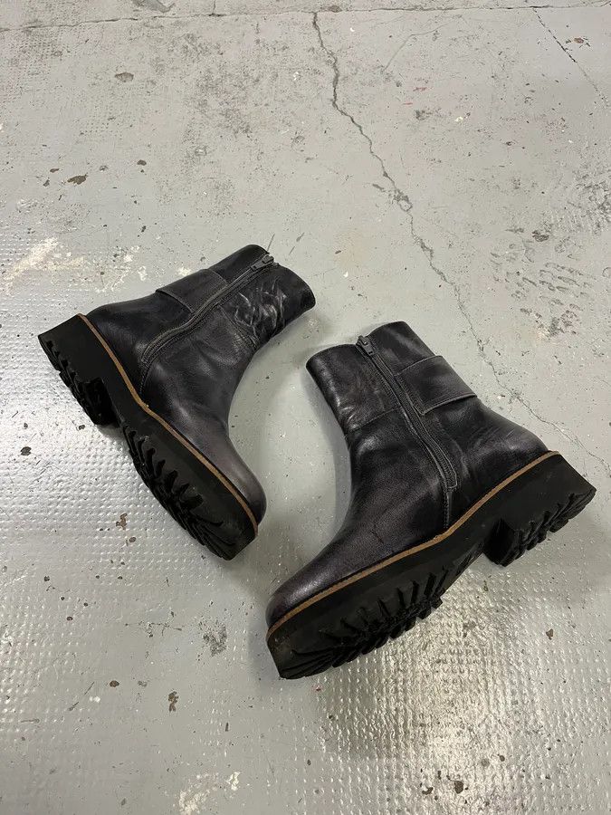 Maison Margiela Maison Margiela Grey Eroded Ankle Leather Boots Size US 6 / IT 36 - 3 Thumbnail