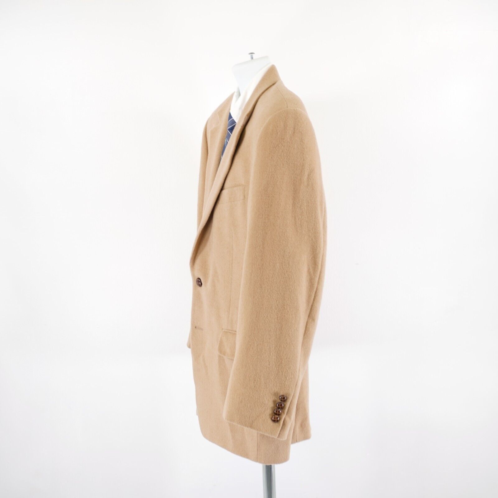 Chaps DAMAGED Chaps 100% Camel Hair 2 Leather Button Sport Coat 40 Size 40R - 5 Thumbnail