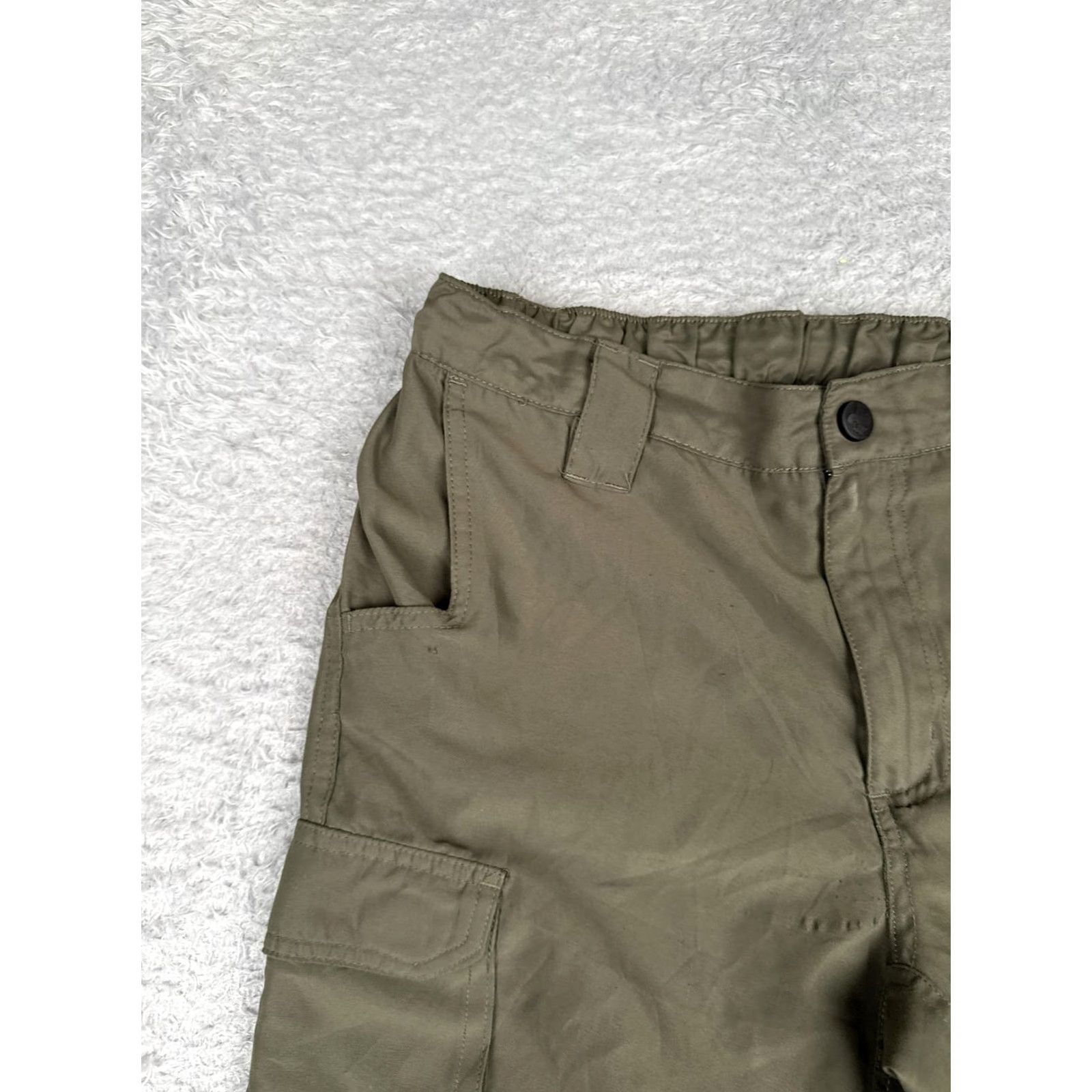 Vintage Boy Scouts Of America Shorts Mens Cargo Uniform Switchback BSA Green L Adjustable Waistband Size US 33 - 4 Thumbnail