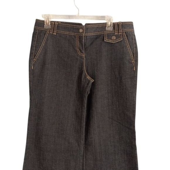 Loft Ann Taylor Loft Size 8 Jeans Womens Flare Blue Denim Cuffed Size 30" / US 8 / IT 44 - 2 Thumbnail