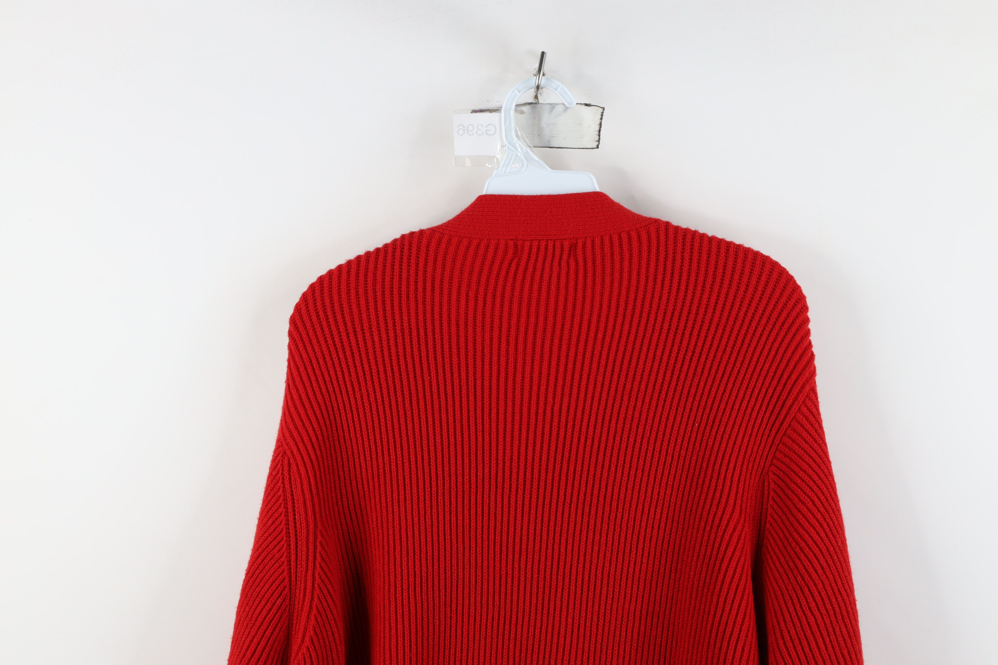 Vintage Vintage 90s Streetwear Chunky Ribbed Knit Cardigan Sweater Size L / US 10 / IT 46 - 9 Thumbnail