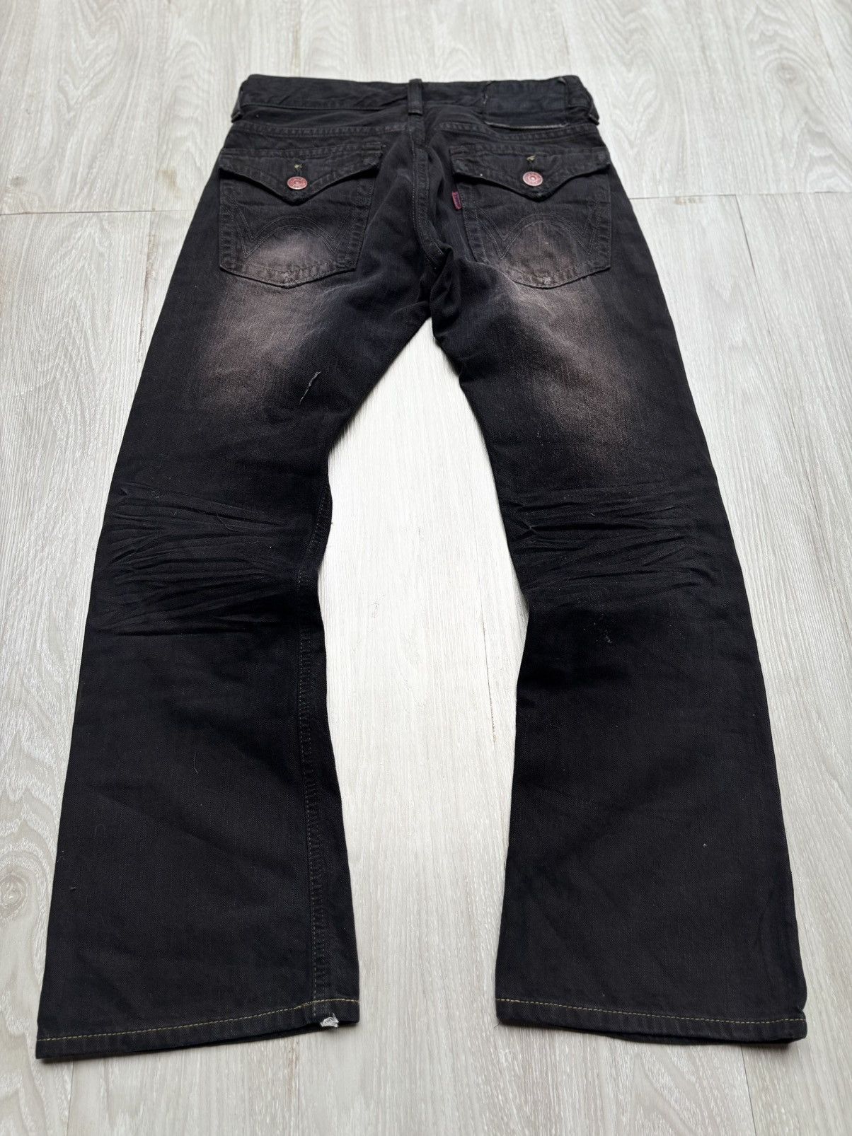 Japanese Brand EDWIN phyton distressed flare jeans Size US 28 / EU 44 - 7 Thumbnail