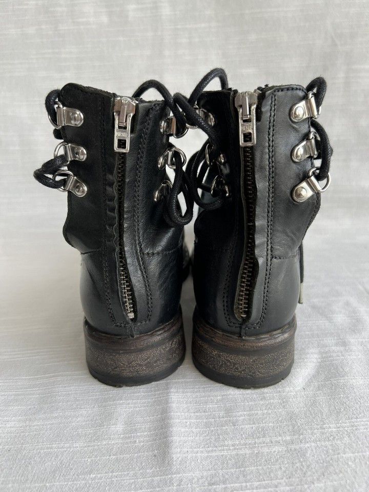 Diesel Diesel Leather Women's Shoes Boots Black Size 37 Size US 7 / IT 37 - 8 Thumbnail