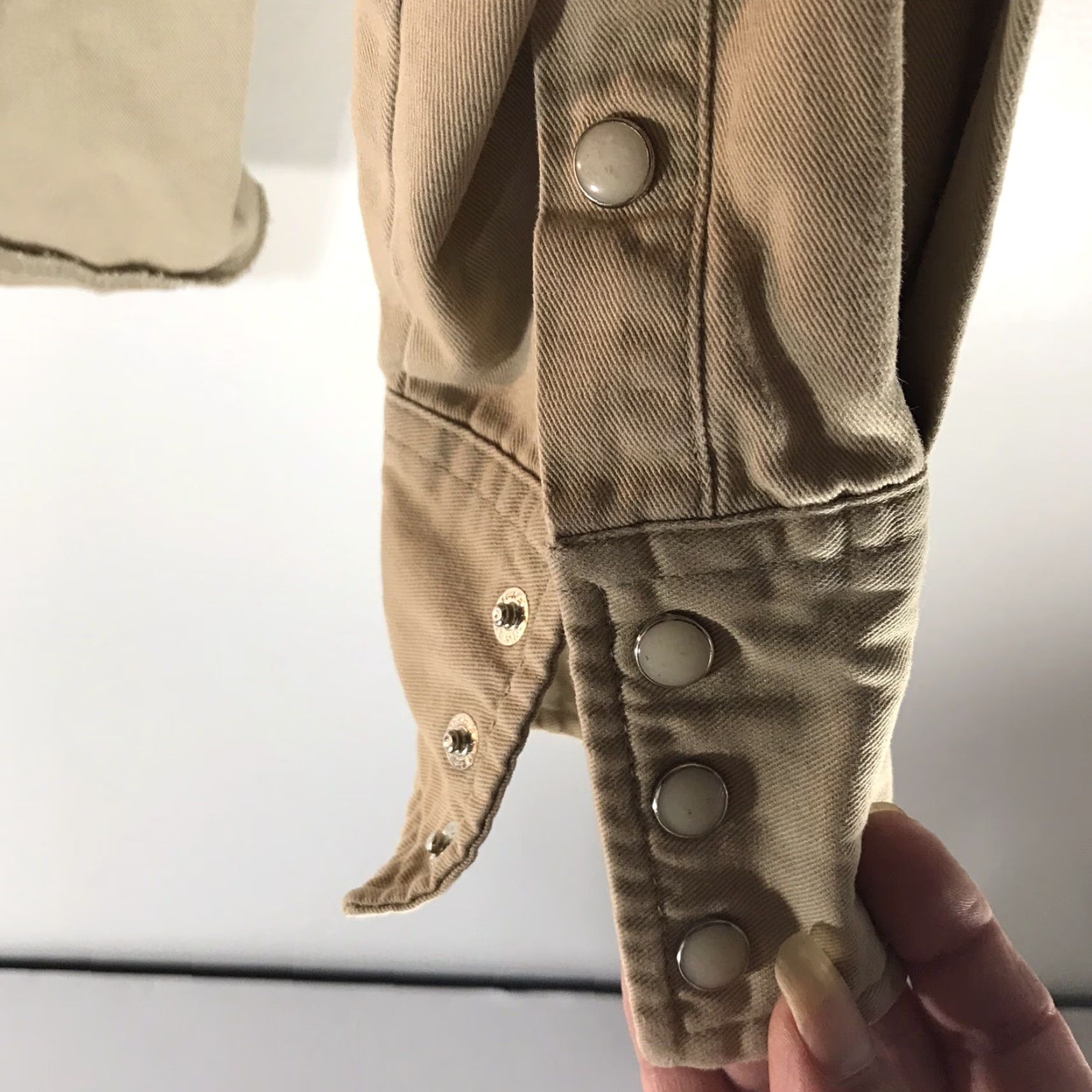 Wrangler VINTAGE Wrangler WW70140 Beige Pearl Snap Front Western Shirt Mens Size L Casual Workwear Size US L / EU 52-54 / 3 - 7 Thumbnail