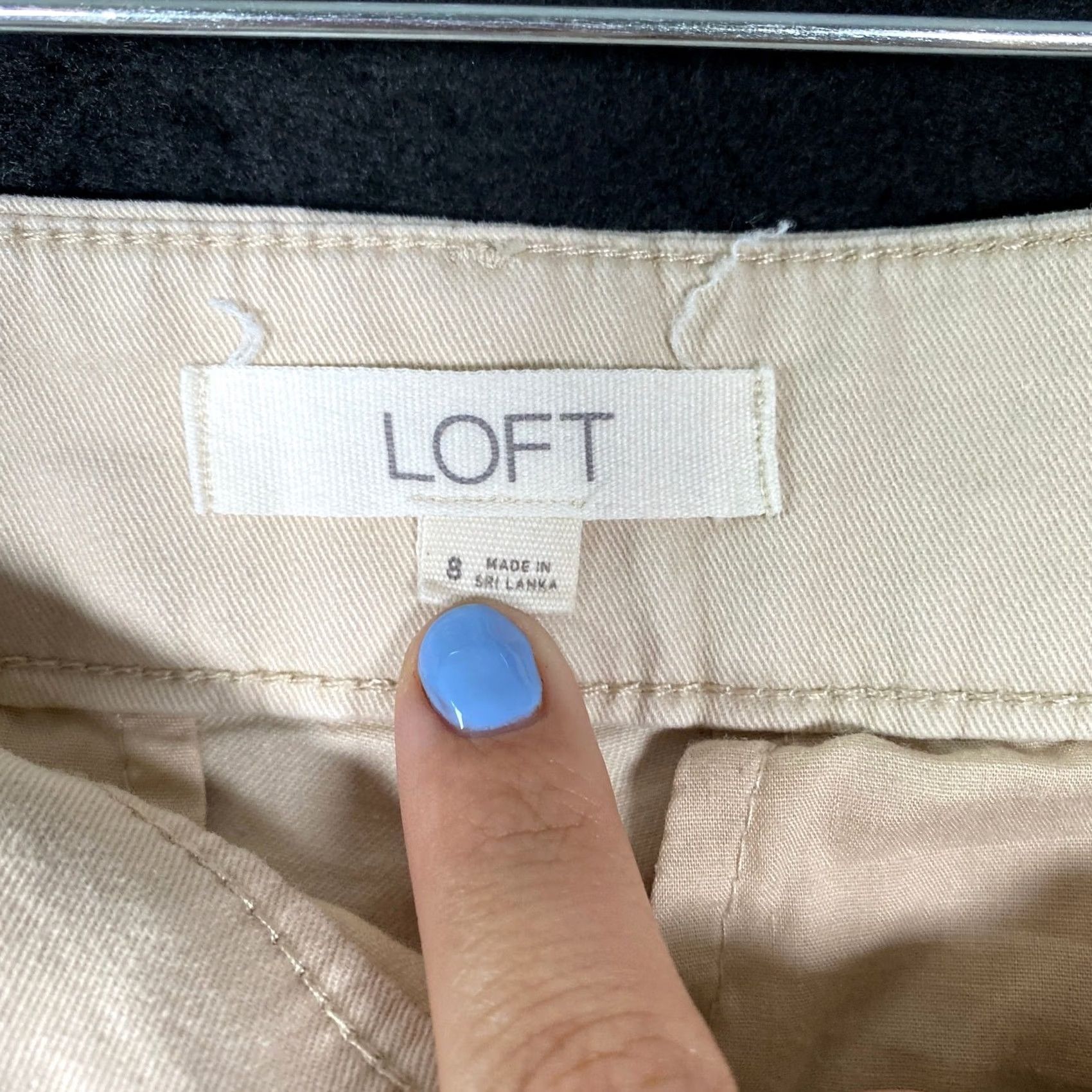 Loft LOFT Womens Pants Tan Mid Rise Straight Chino Stretch 8 Size 30" / US 8 / IT 44 - 5 Thumbnail