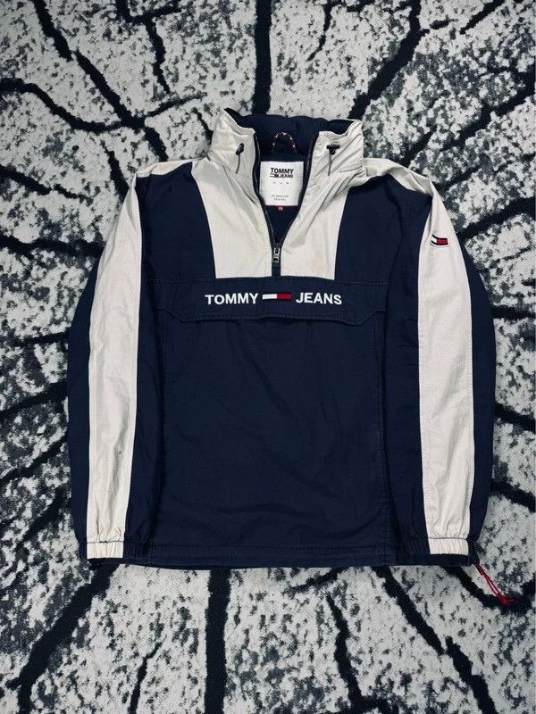 Tommy Hilfiger Tommy Hilfiger white navy blue logo anorak jacket XXL Size US XXL / EU 58 / 5 - 1 Thumbnail