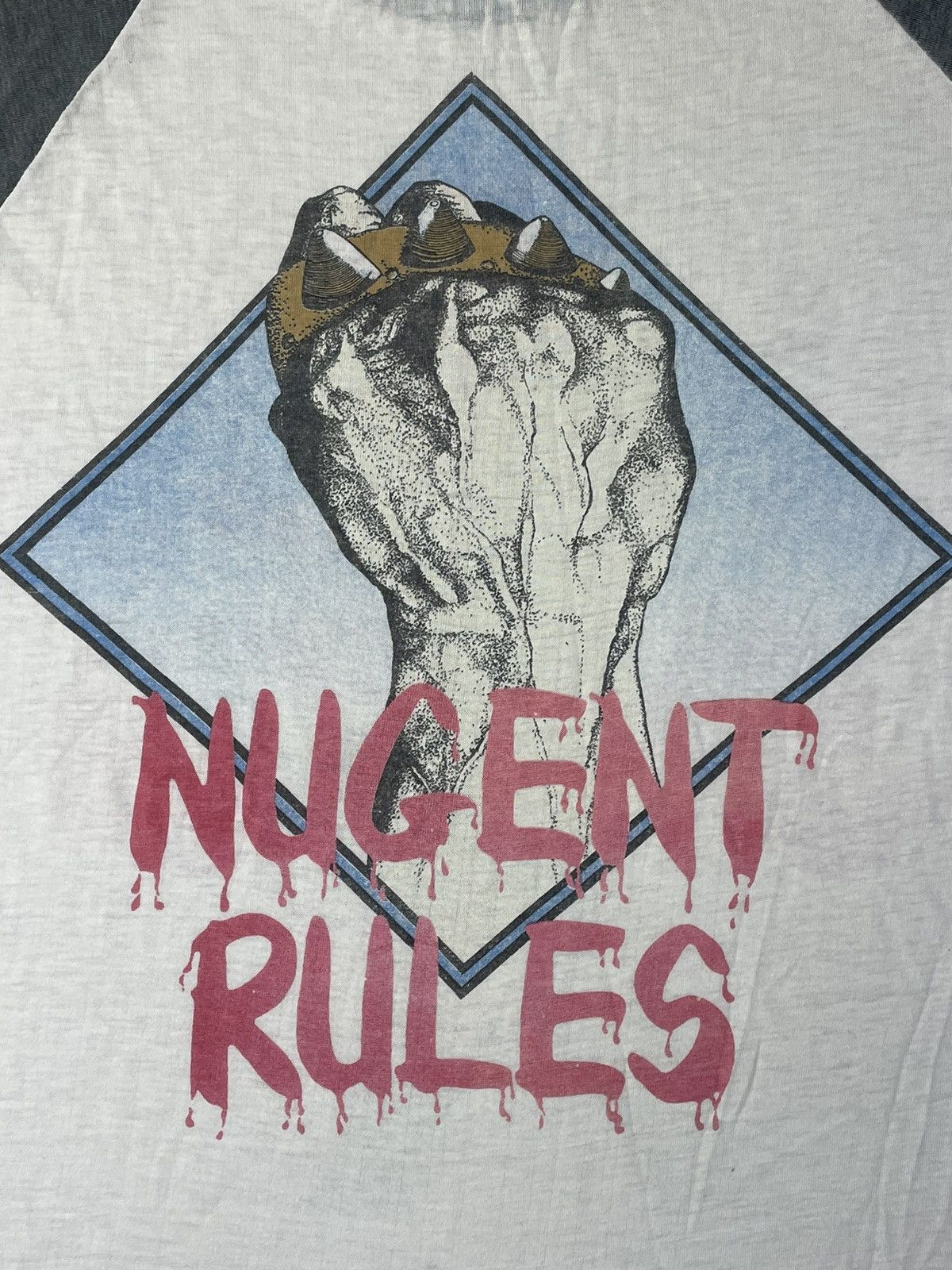 Vintage Ted Nugent Graphic Shirt Rare Vintage 1982 Nugent Rules Size US S / EU 44-46 / 1 - 10 Thumbnail