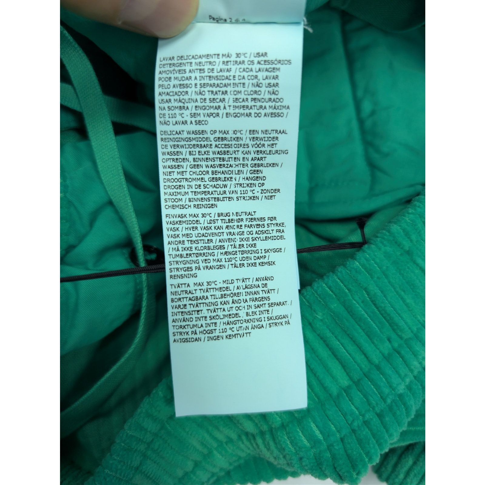 Stone Island o1rshd1 Pantalone Regular Junior corduroy cargo trousers Size US 33 - 18 Thumbnail