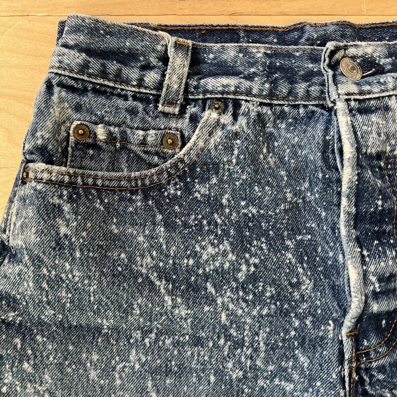 Levi's × Vintage Vintage Levis 501 Shorts W 26 Blue 80s Denim Made in USA Size 26" / US 2 / IT 38 - 4 Thumbnail