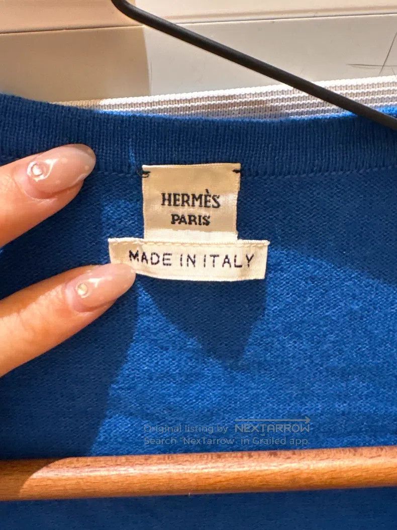 Hermes Hermes Blue Patchwork Printed Knit Cardigan Size M / US 6-8 / IT 42-44 - 2 Thumbnail