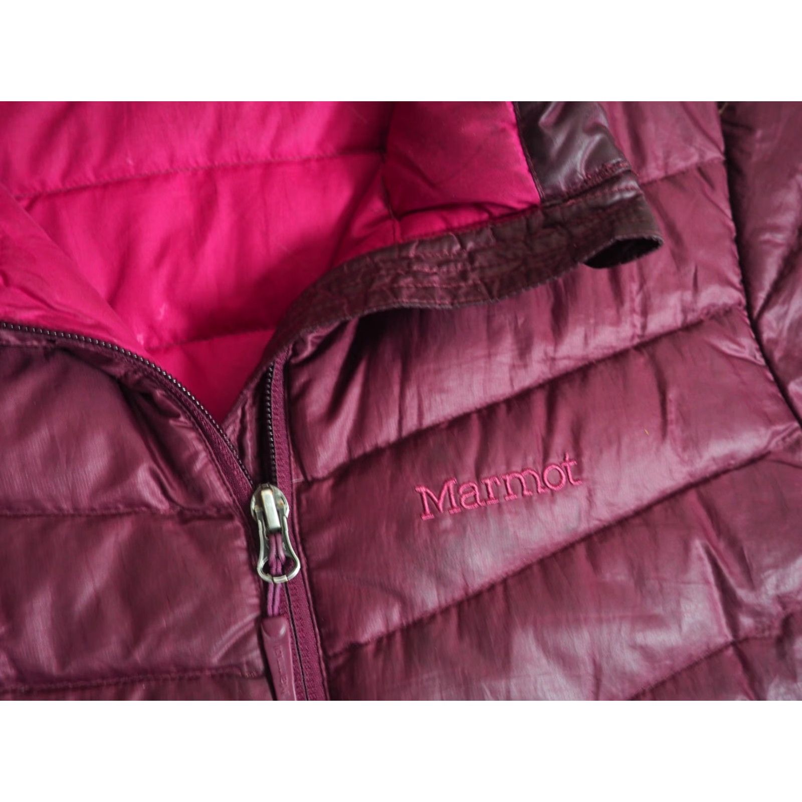 Marmot MARMOT Jacket Women S Plum Purple Goose Down Full Zip Logo Outdoor Hiking Puffer Size S / US 4 / IT 40 - 6 Thumbnail