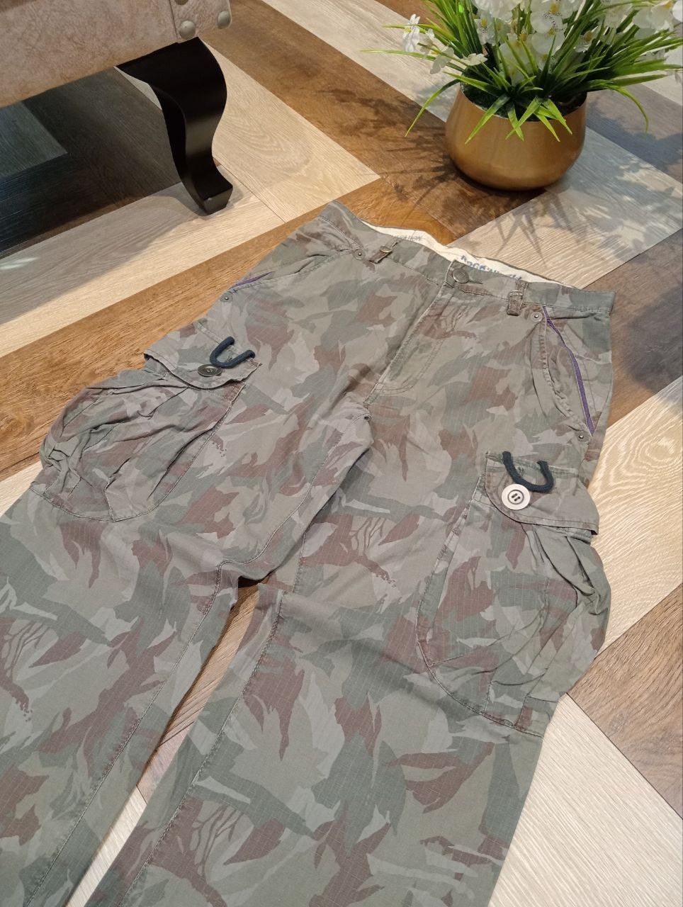 PPFM VINTAGE PPFM JAPAN CAMO PARACHUTE CARGO PANTS Size US 29 - 4 Thumbnail