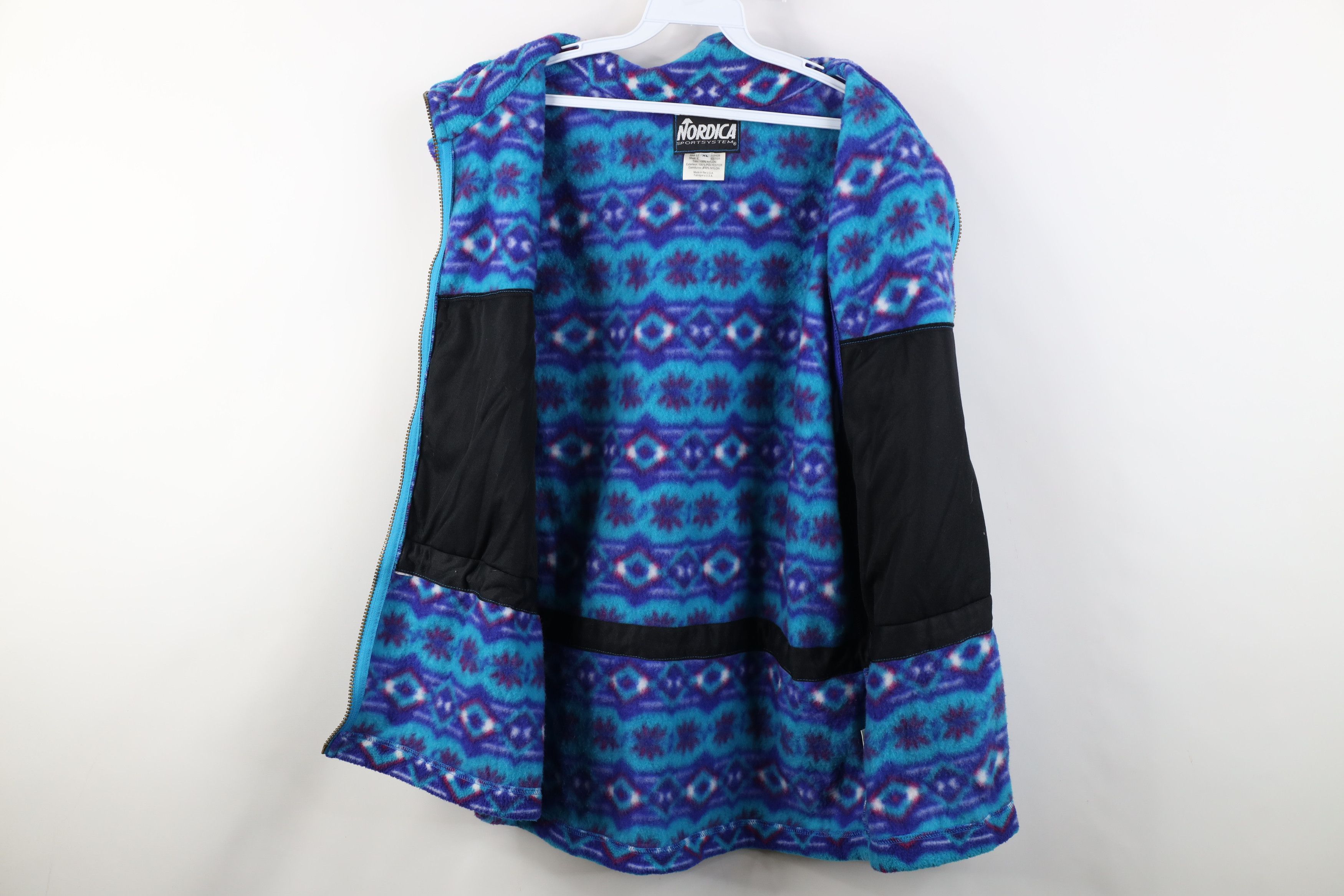 Vintage Vintage 90s Streetwear Fair Isle Fleece Vest Jacket USA Size XL / US 12-14 / IT 48-50 - 8 Thumbnail