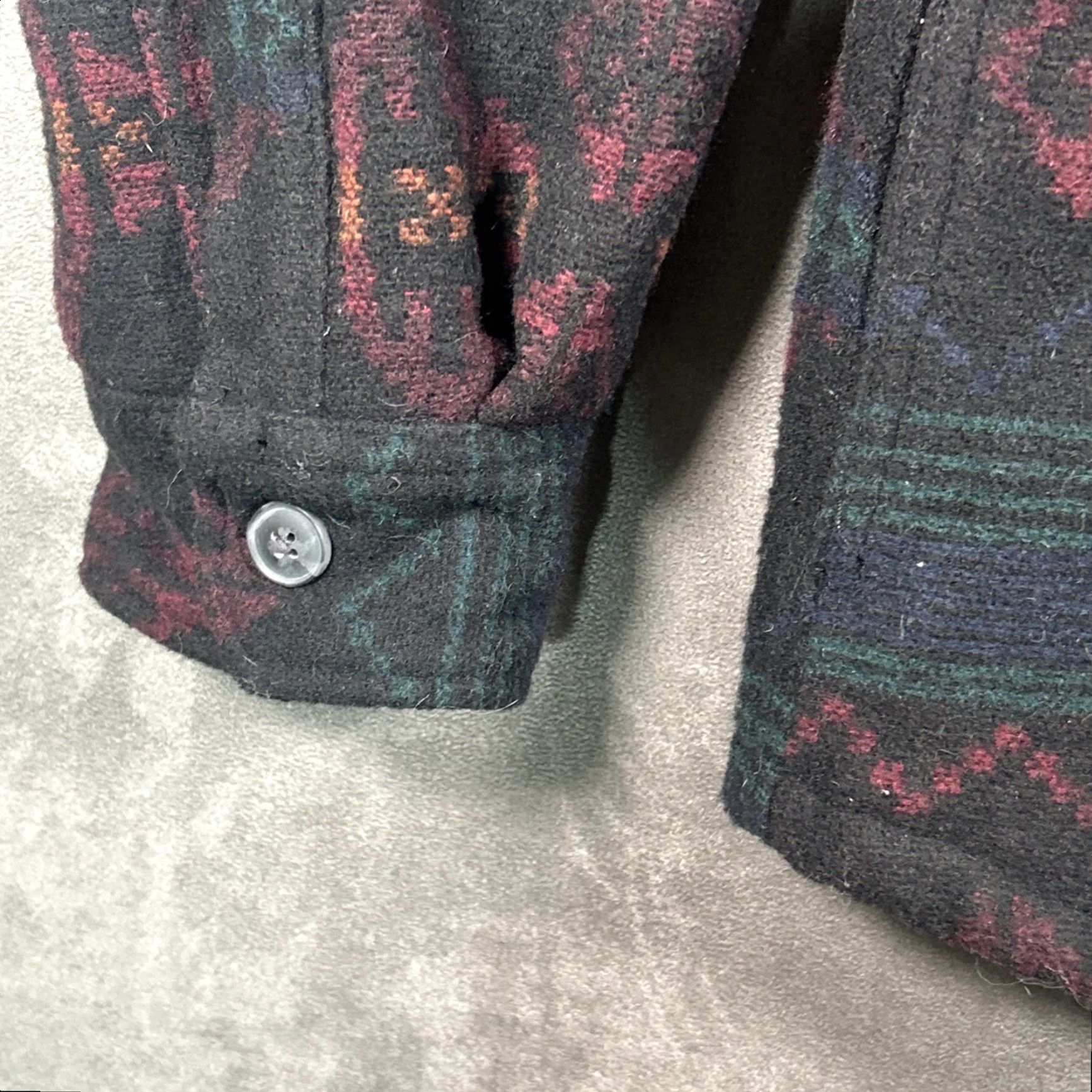 Vintage JACHS New York Jacket Shacket Mens M Southwest Aztec Wool Blend Sherpa Lined Size US M / EU 48-50 / 2 - 4 Thumbnail