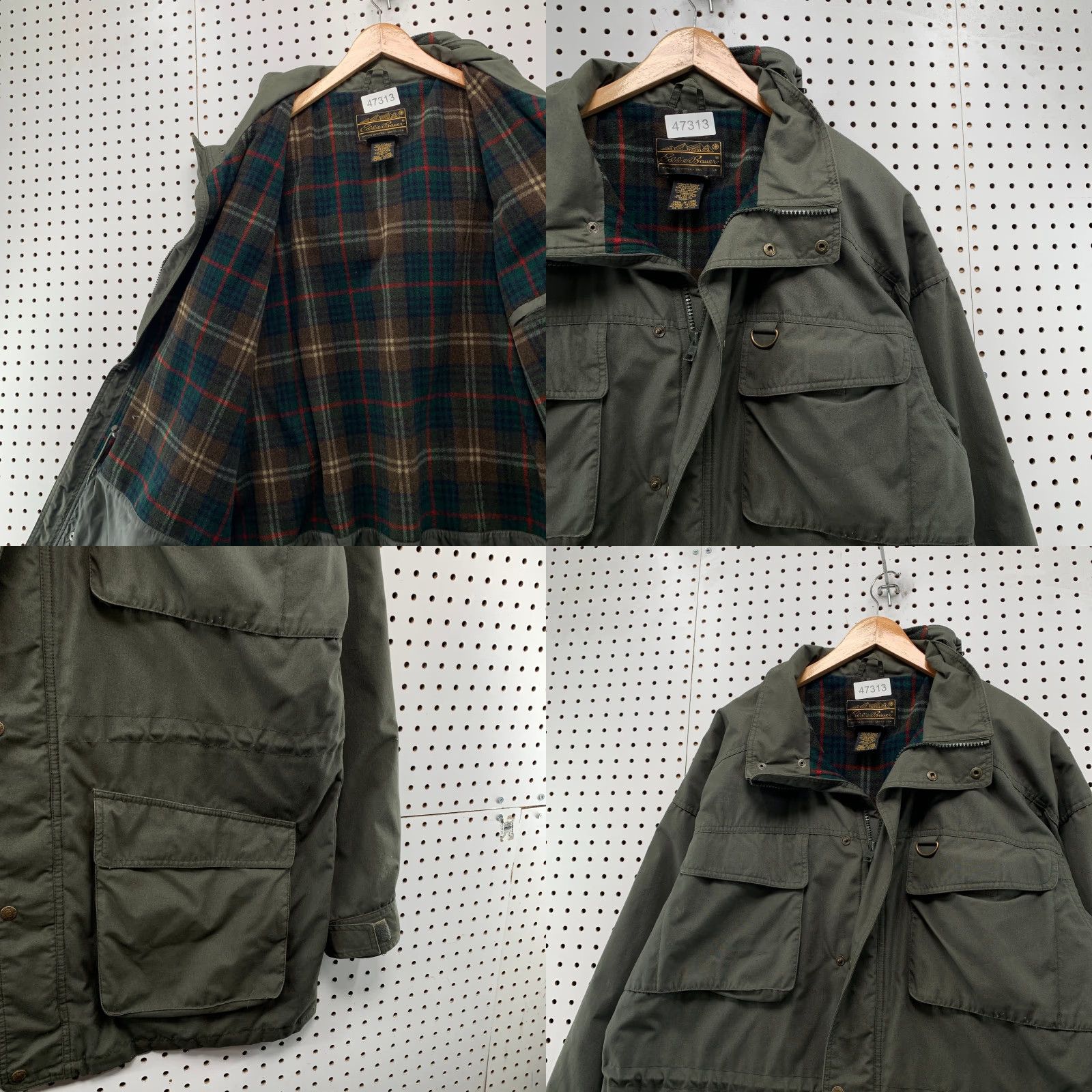 Eddie Bauer VINTAGE Eddie Bauer Parka Jacket Mens XL Tall Green Wool Plaid Lined 80s 90s Size US XL / EU 56 / 4 - 8 Thumbnail