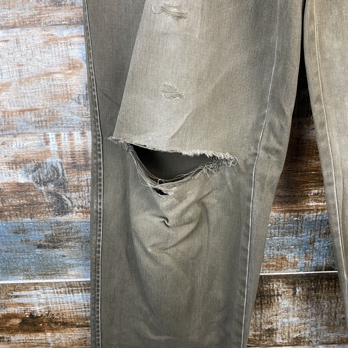 Uniqlo DL Uniqlo Brown ripped vintage Casual Pants #C1267 Size US 28 / EU 44 - 10 Thumbnail