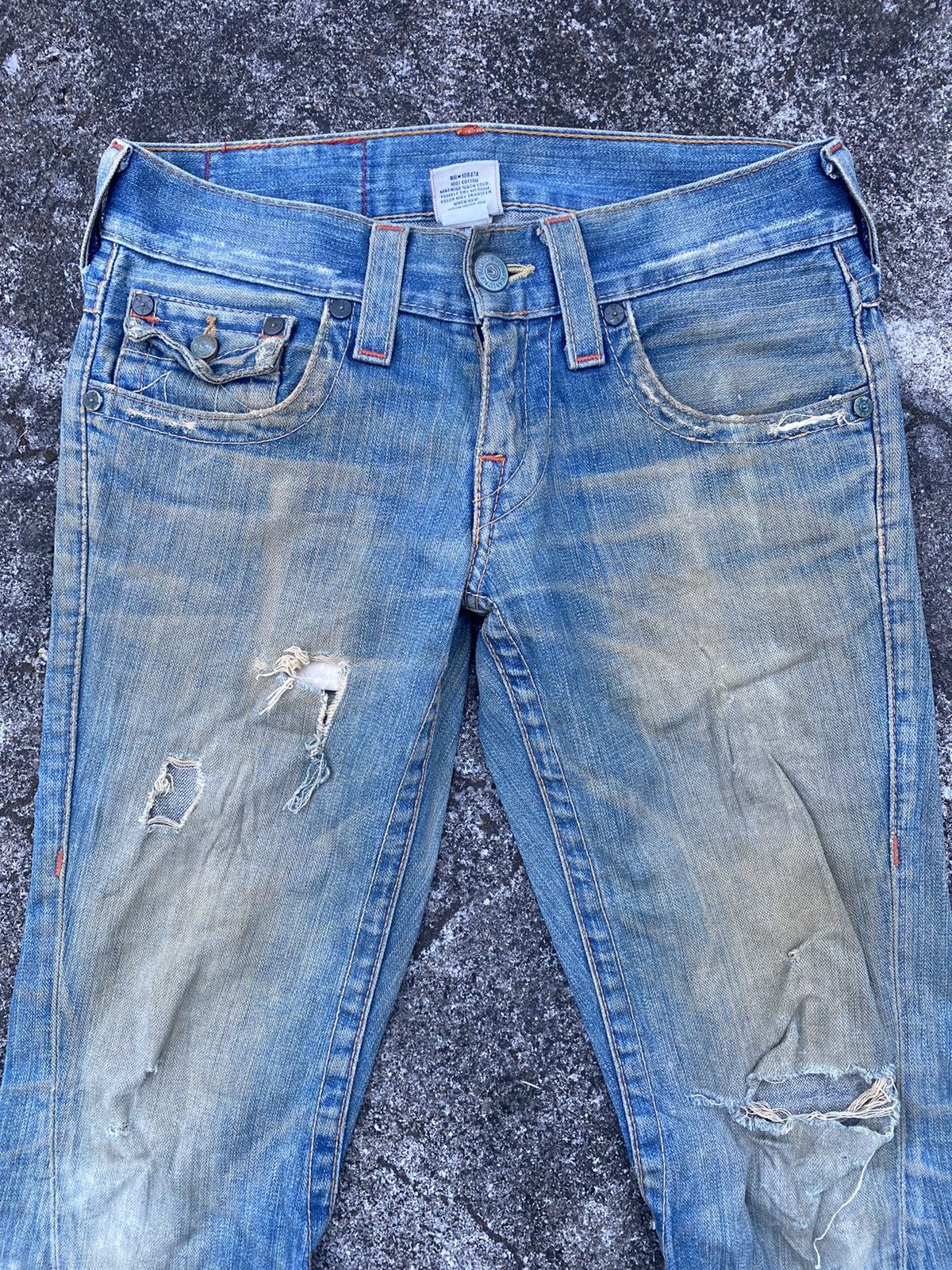 True Religion True Religion Dirty Rusty Distressed Denim Size US 30 / EU 46 - 8 Thumbnail