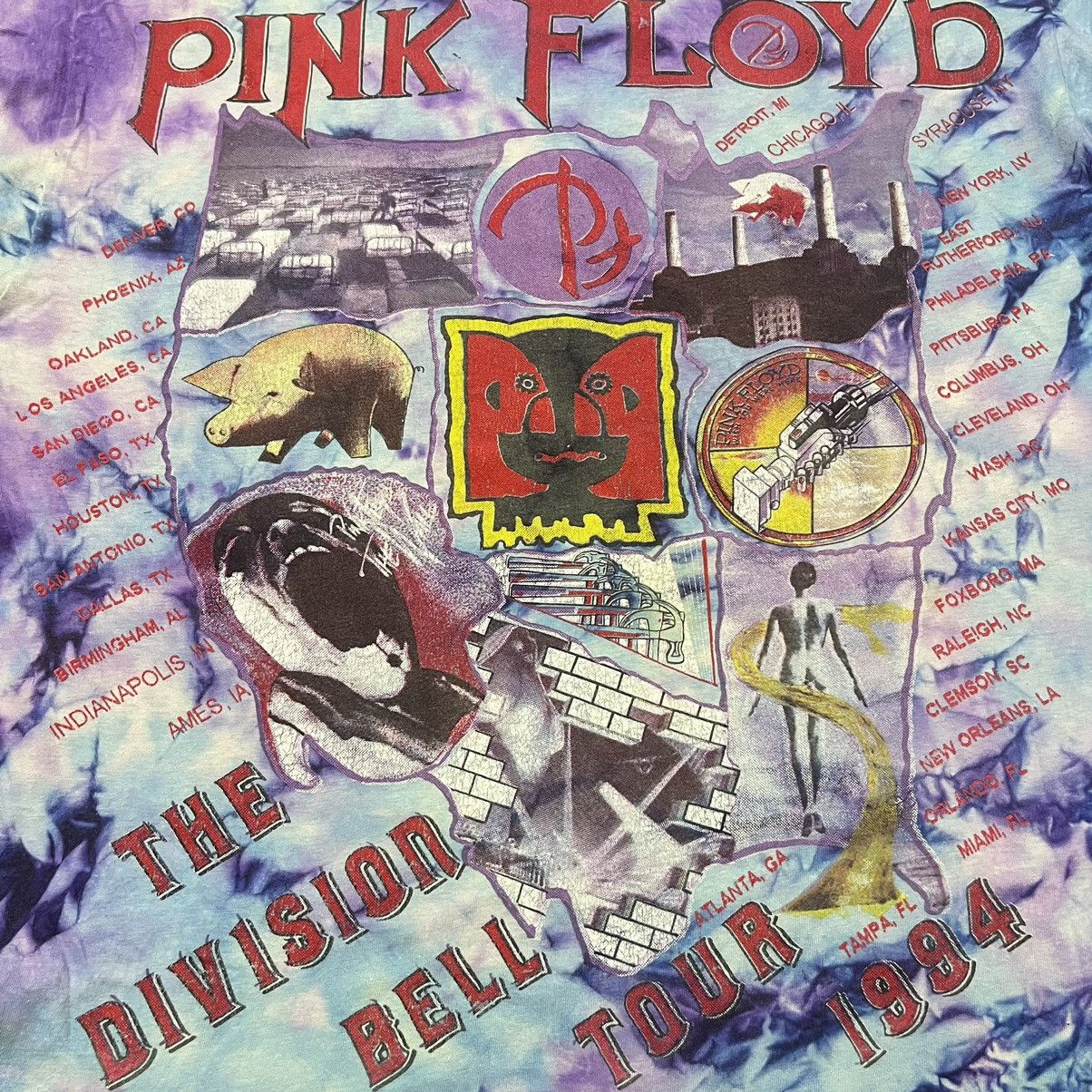 Band Tees Vintage 1994 Pink Floyd The Division Bell Tie Dye T Shirt Size US L / EU 52-54 / 3 - 7 Thumbnail