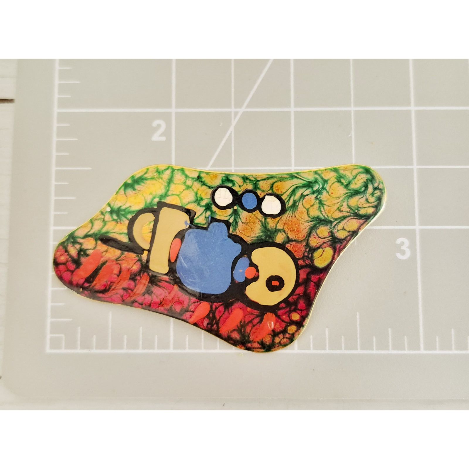Other Vintage West Germany Abstract Enamel Pin Brooch Size ONE SIZE - 6 Thumbnail
