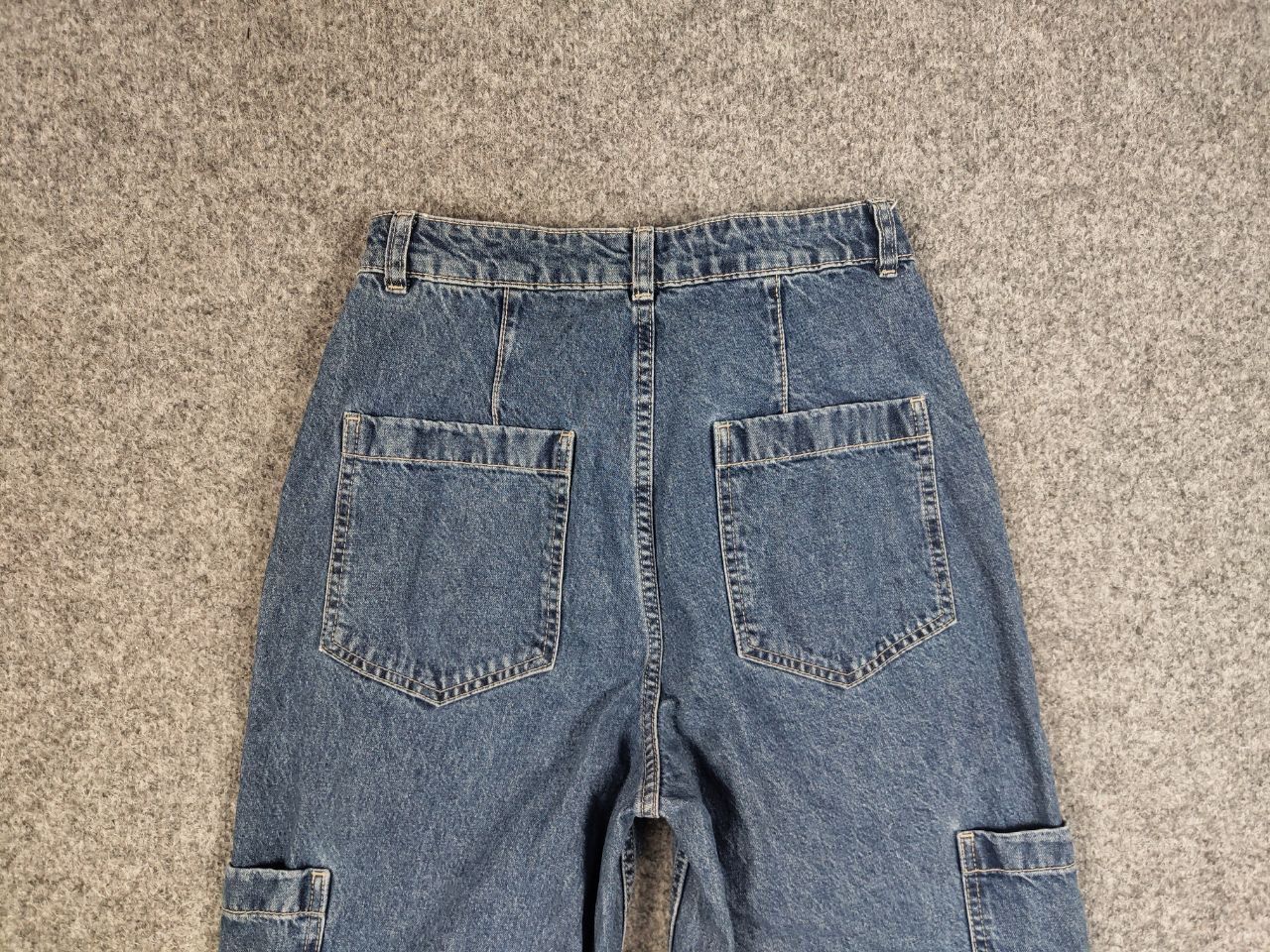 Japanese Brand Vintage 90's Japanese Baggy Denim Cargo Jeans Y2K Hype Style Size US 30 / EU 46 - 11 Thumbnail
