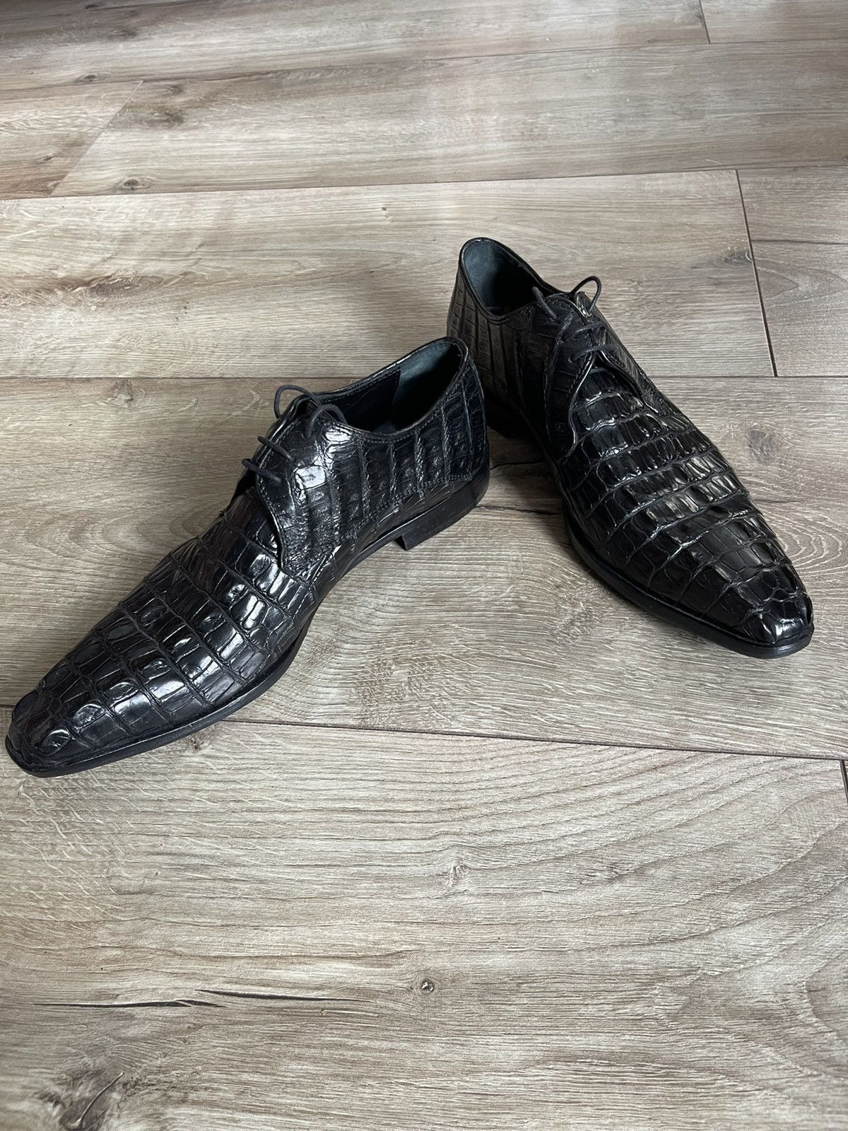 Other Laudino Caccin croco formal shoes Size US 9 / EU 42 - 3 Thumbnail