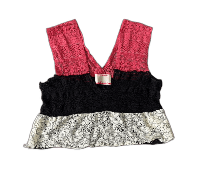 Vintage Lace Cami Top in Colorful Patchwork-2506
