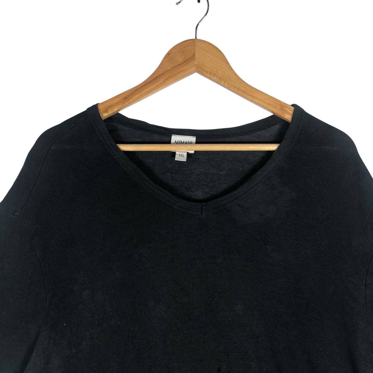 Armani × Armani Collezioni × Armani Exchange Vintage Armani Collezioni V-Neck T-shirt Size US XXL / EU 58 / 5 - 2 Thumbnail