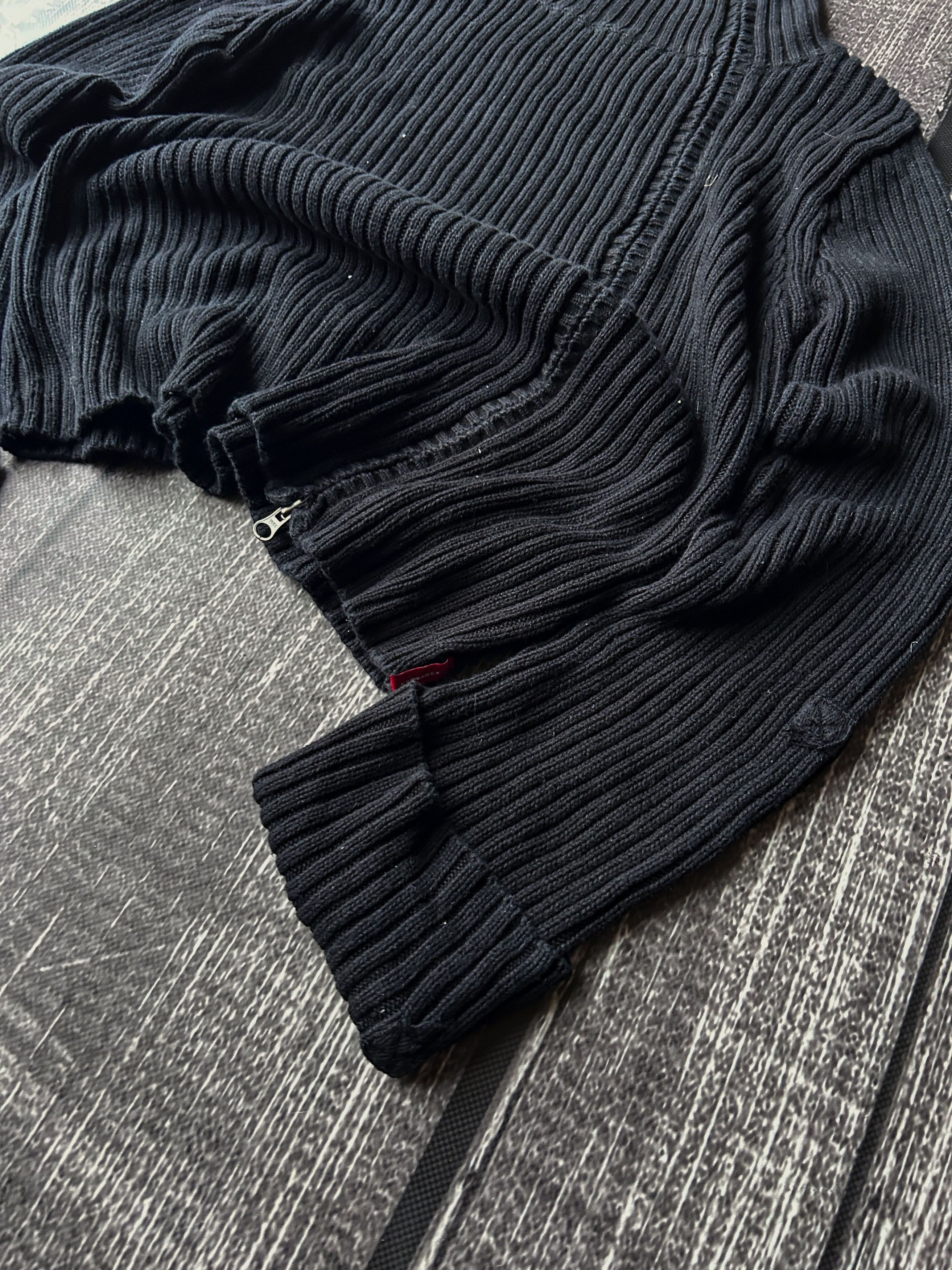 Japanese Brand VTG Rick Owens Style Non-Symmetrical ZIP Sweater Hoodie 90s Size US S / EU 44-46 / 1 - 5 Thumbnail