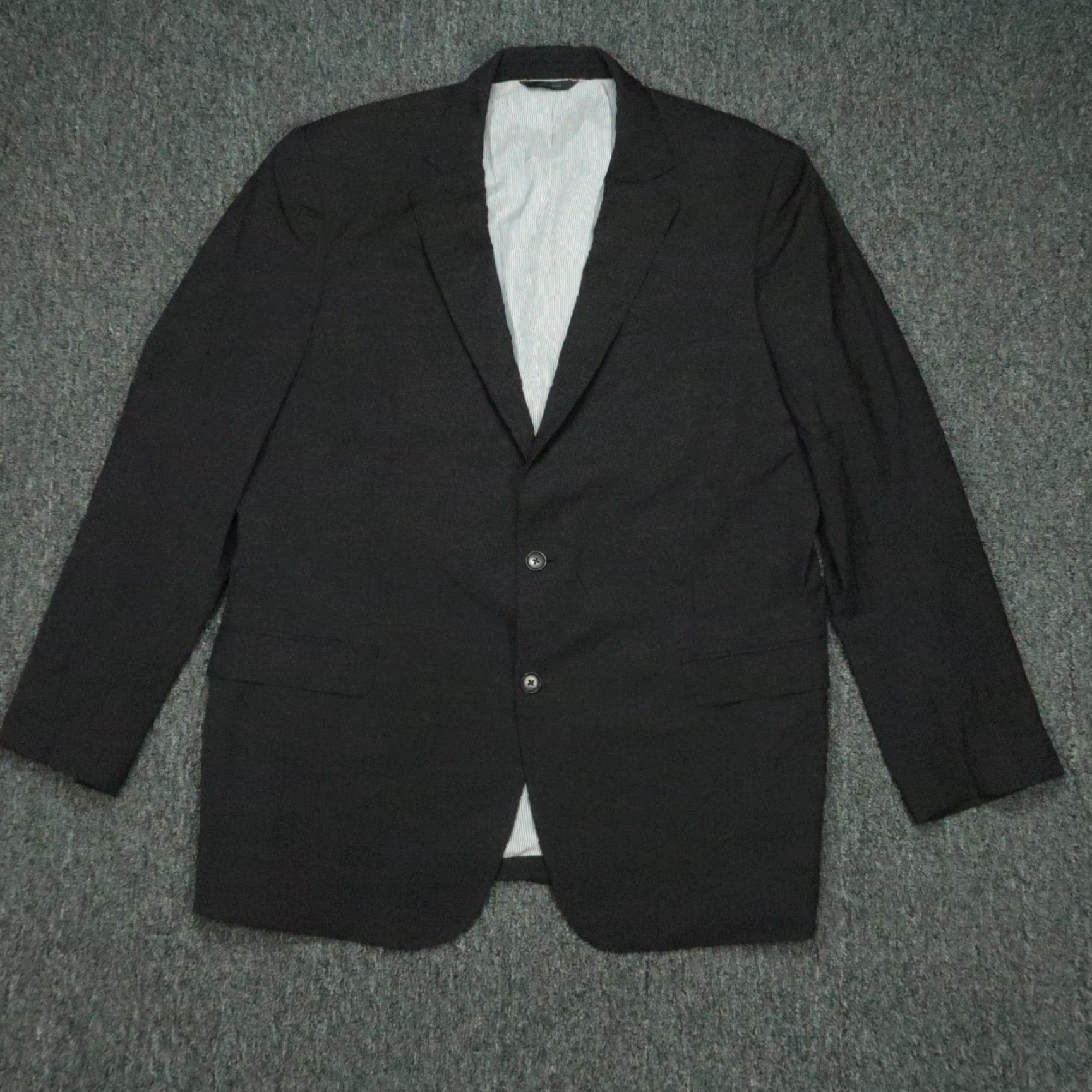 Brooks Brothers Brooks Brothers Blazer Mens 46L Gray Wool Sport Coat Notch Lapel Single-Breasted 2-Button Regular Fit Vintage No Size 46R - 2 Thumbnail