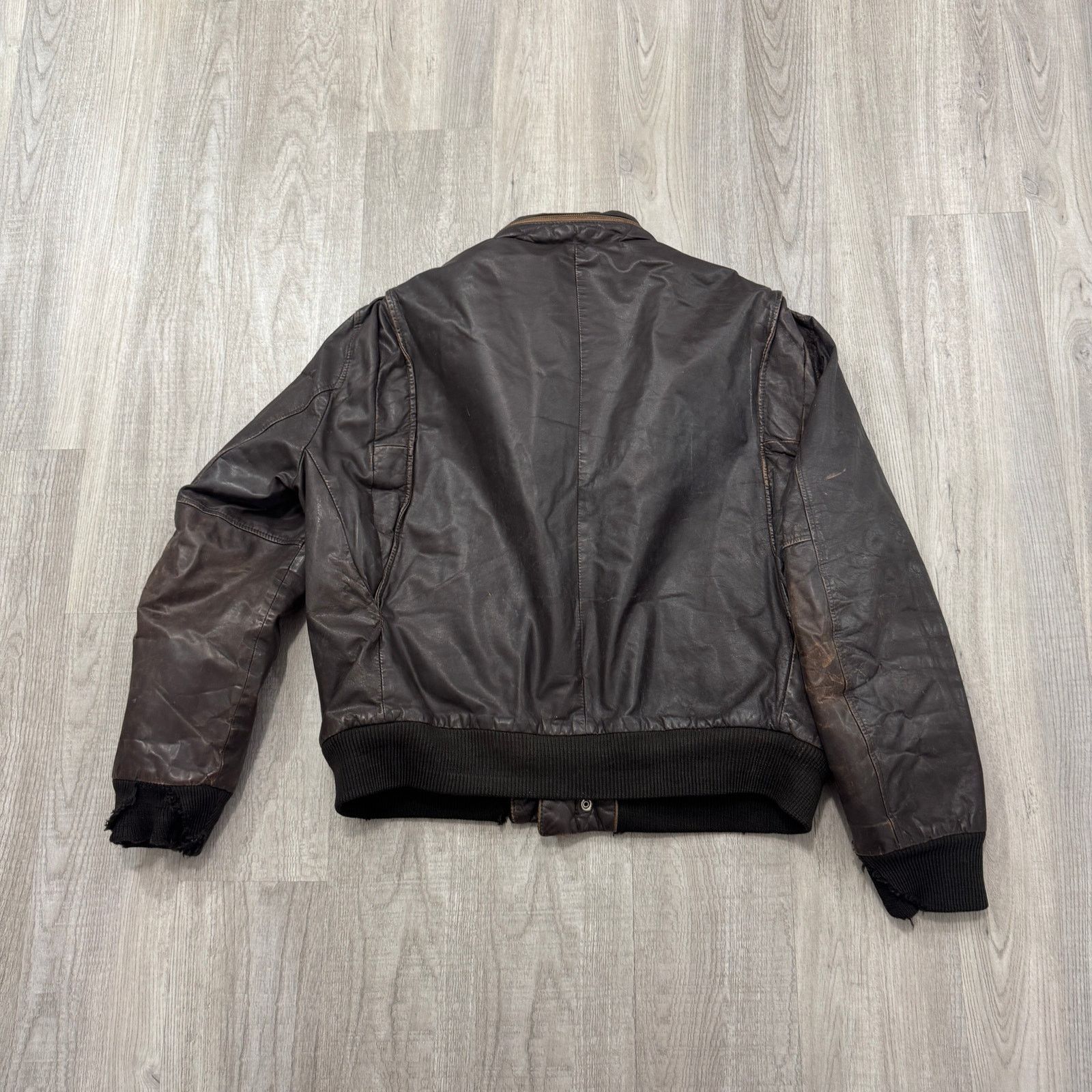 Vintage Vintage Hudson's Men's Store Leather Jacket Mens 44 Large Size US L / EU 52-54 / 3 - 9 Thumbnail
