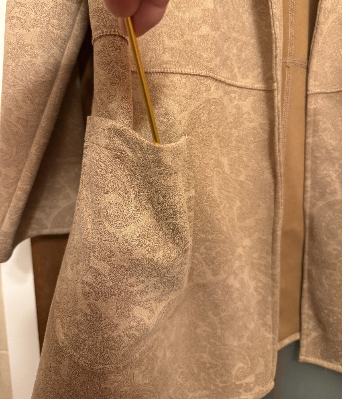 Soft Surroundings Soft Surroundings Malika Faux Driftwood Suede Paisley Jacket Size M / US 6-8 / IT 42-44 - 7 Thumbnail