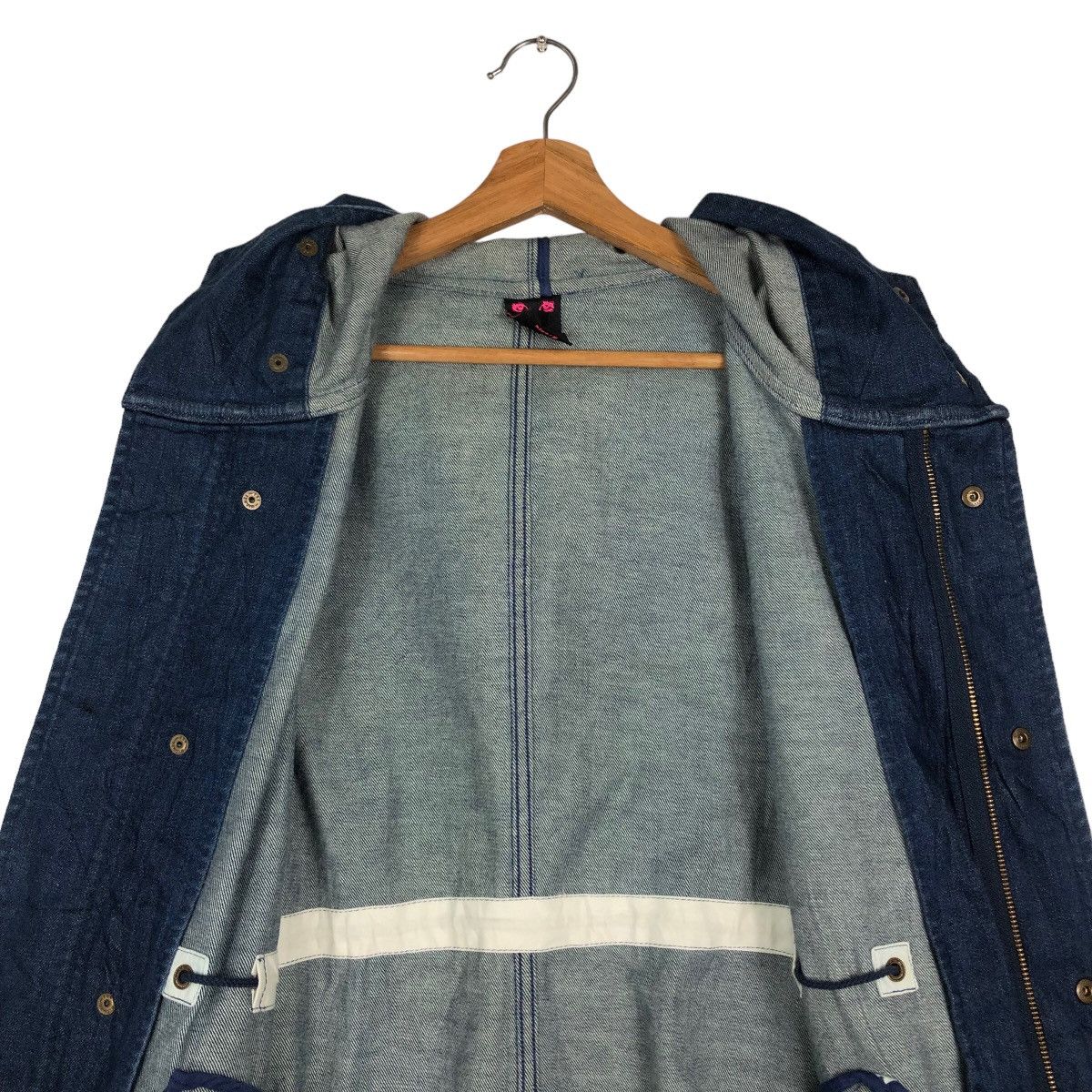 Japanese Brand 🔥Fish Tail Denim Parka Jacket X-Girl Japan Bondage Biker Size US M / EU 48-50 / 2 - 15 Thumbnail