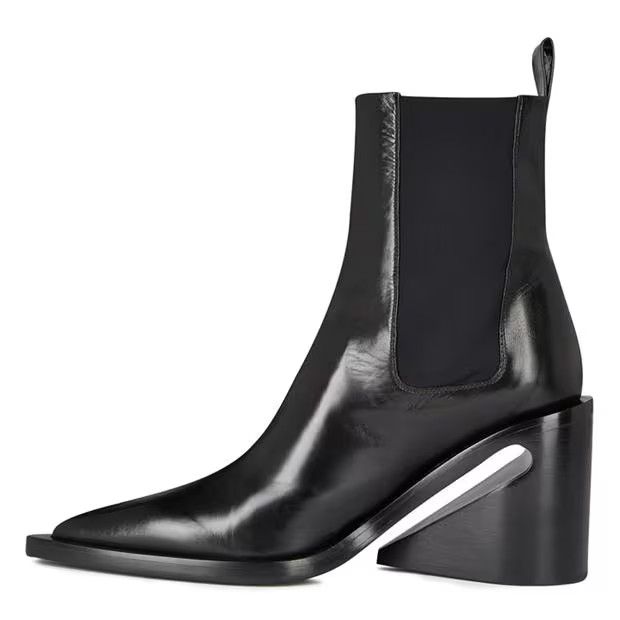 Jil Sander o1g2r1mq1024 Leather Boots in Black Size US 8 / IT 38 - 2 Thumbnail